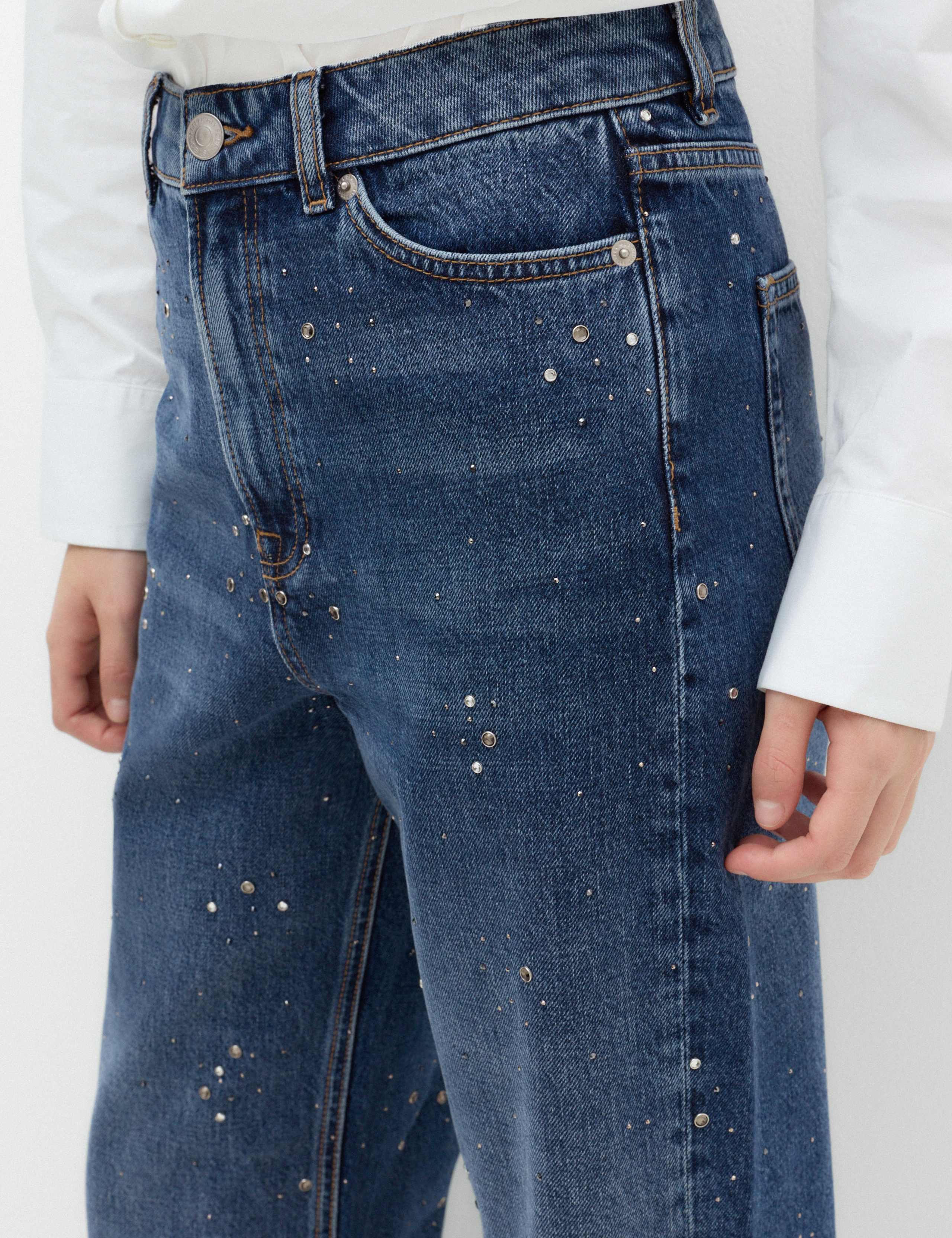 Embellished Straight Leg Jeans 3 of 5