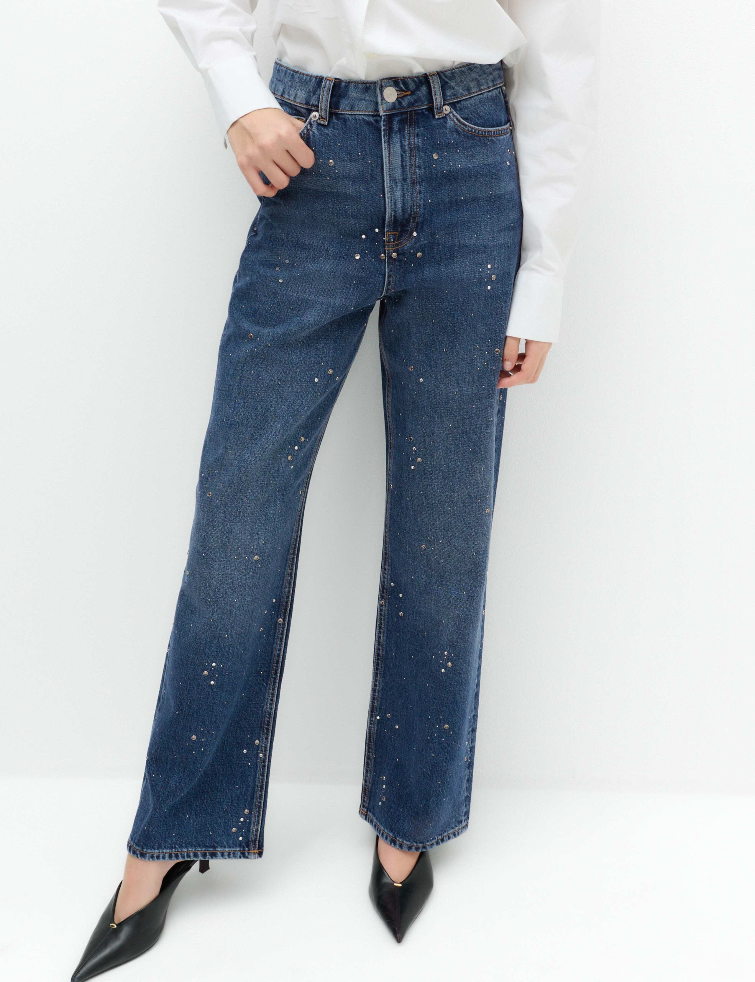 Embellished Straight Leg Jeans 4 of 5