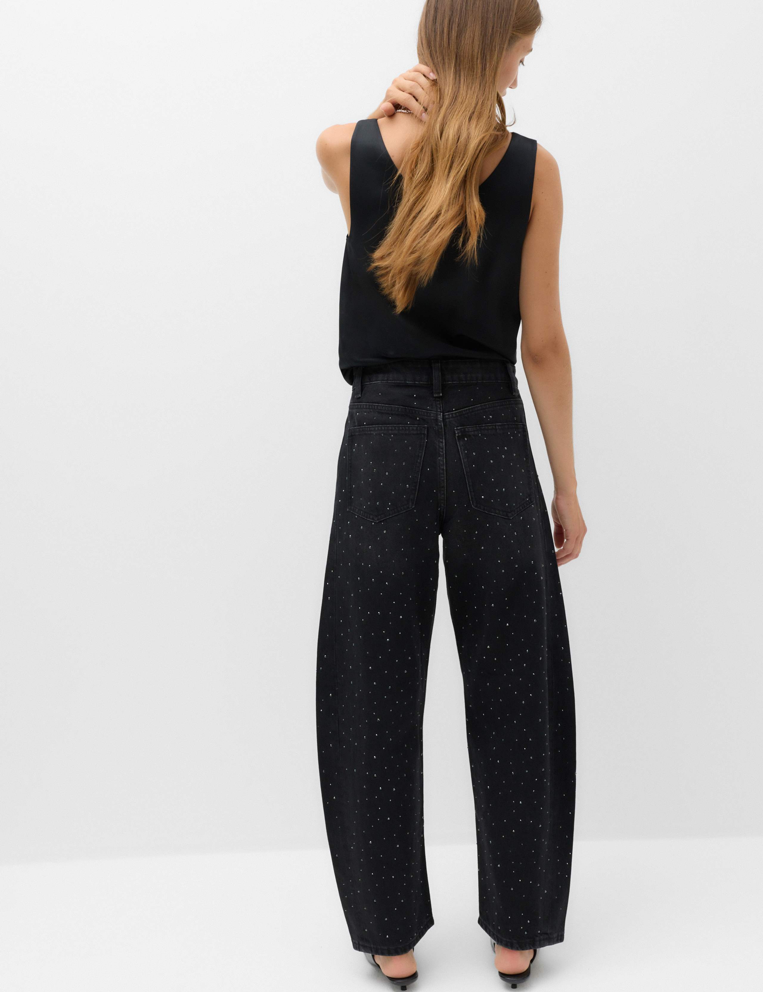 Mid Rise Embellished Barrel Jeans 4 of 7