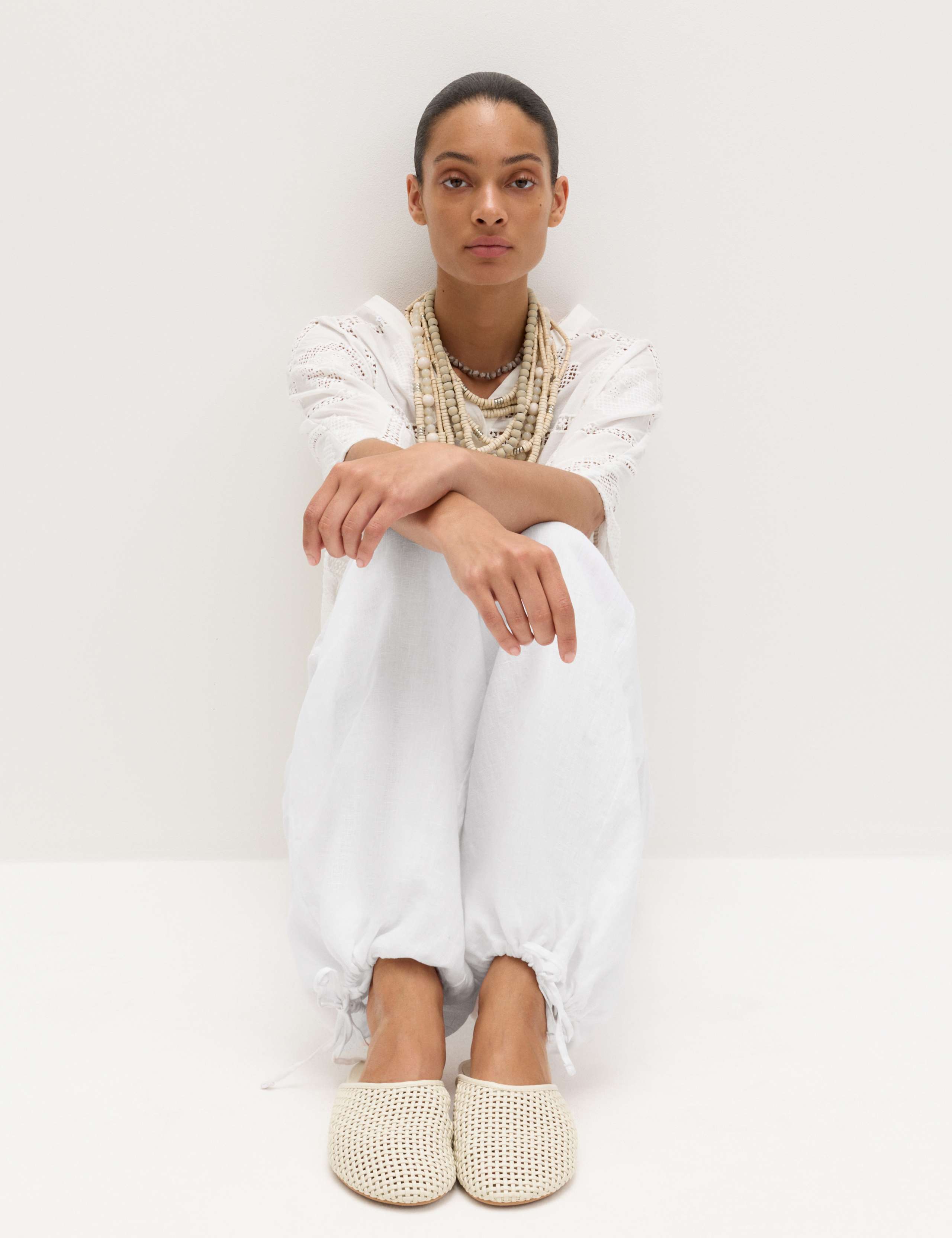 Pure Linen Balloon Trousers | M&S IE