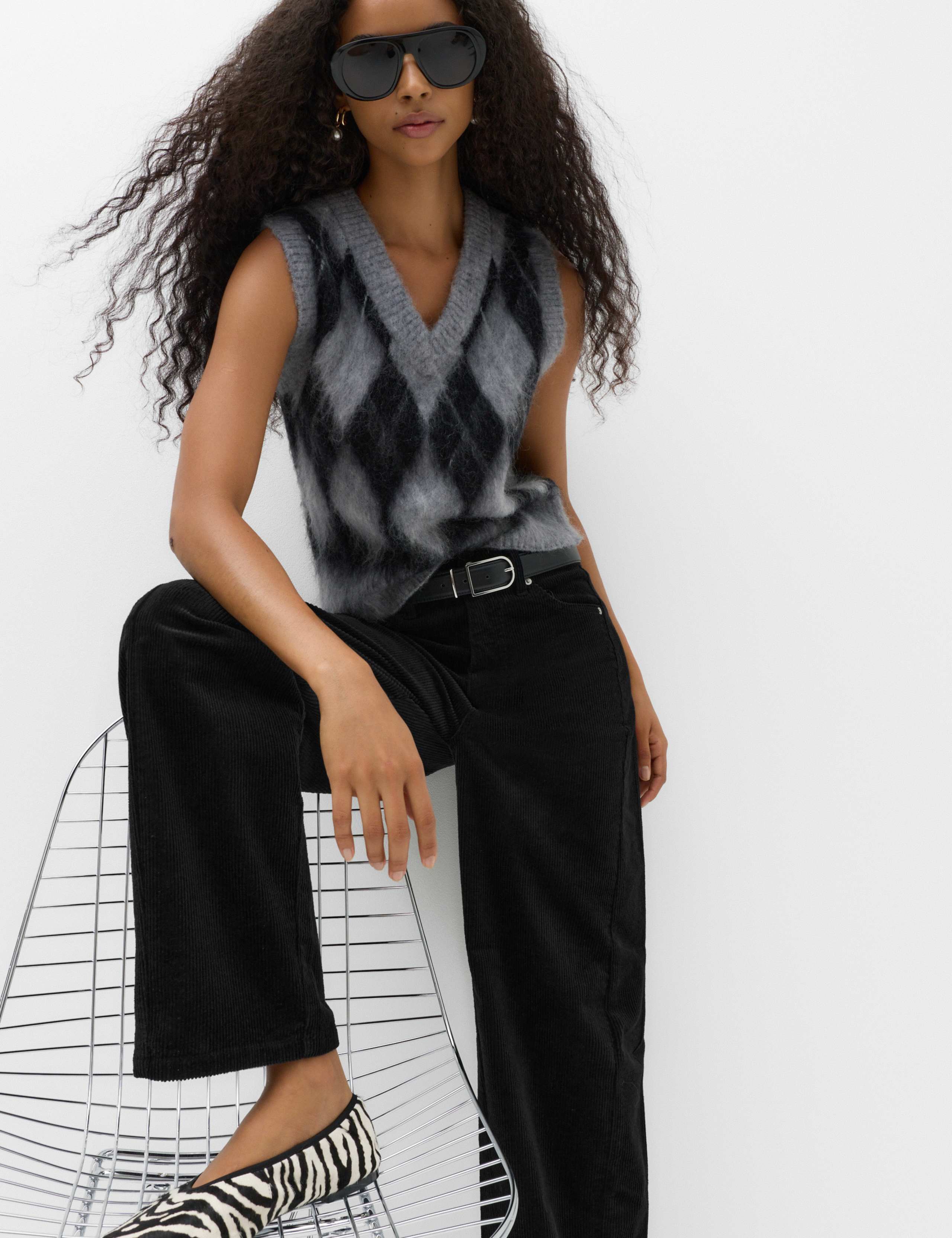 Corduroy Barrel Leg Trousers 7 of 7