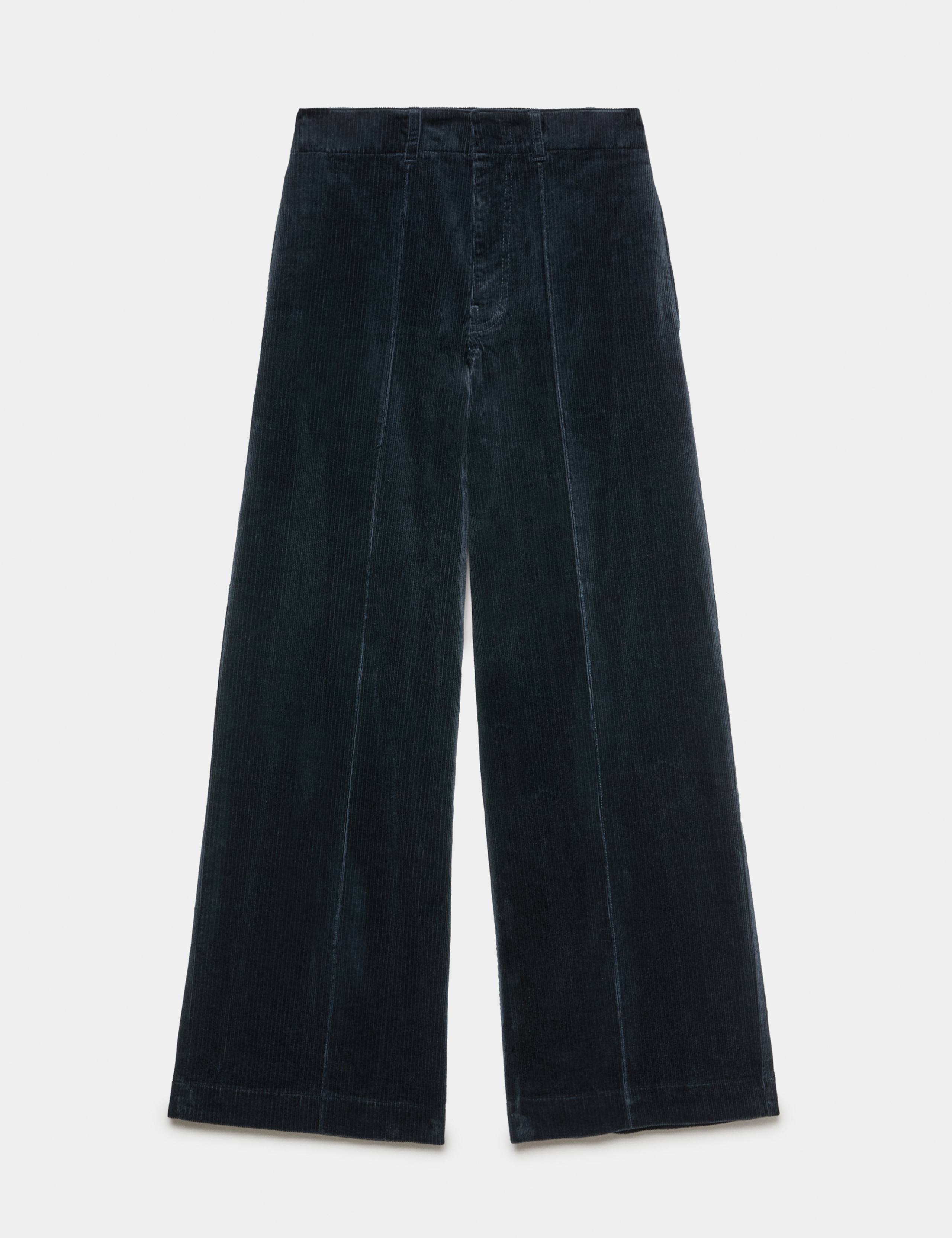 Cord Pintuck Wide Leg Trousers 2 of 6