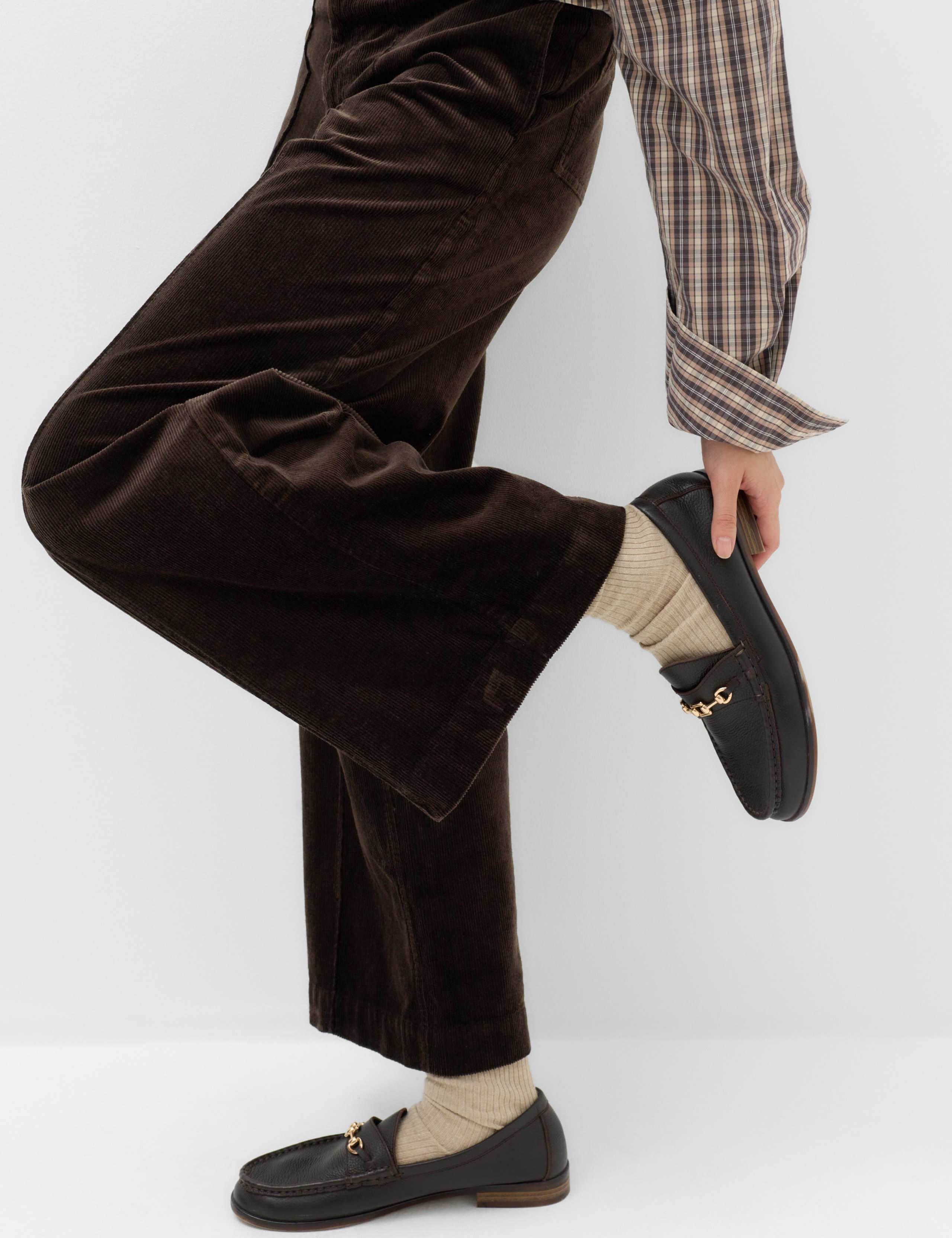 Cord Pintuck Wide Leg Trousers 3 of 7