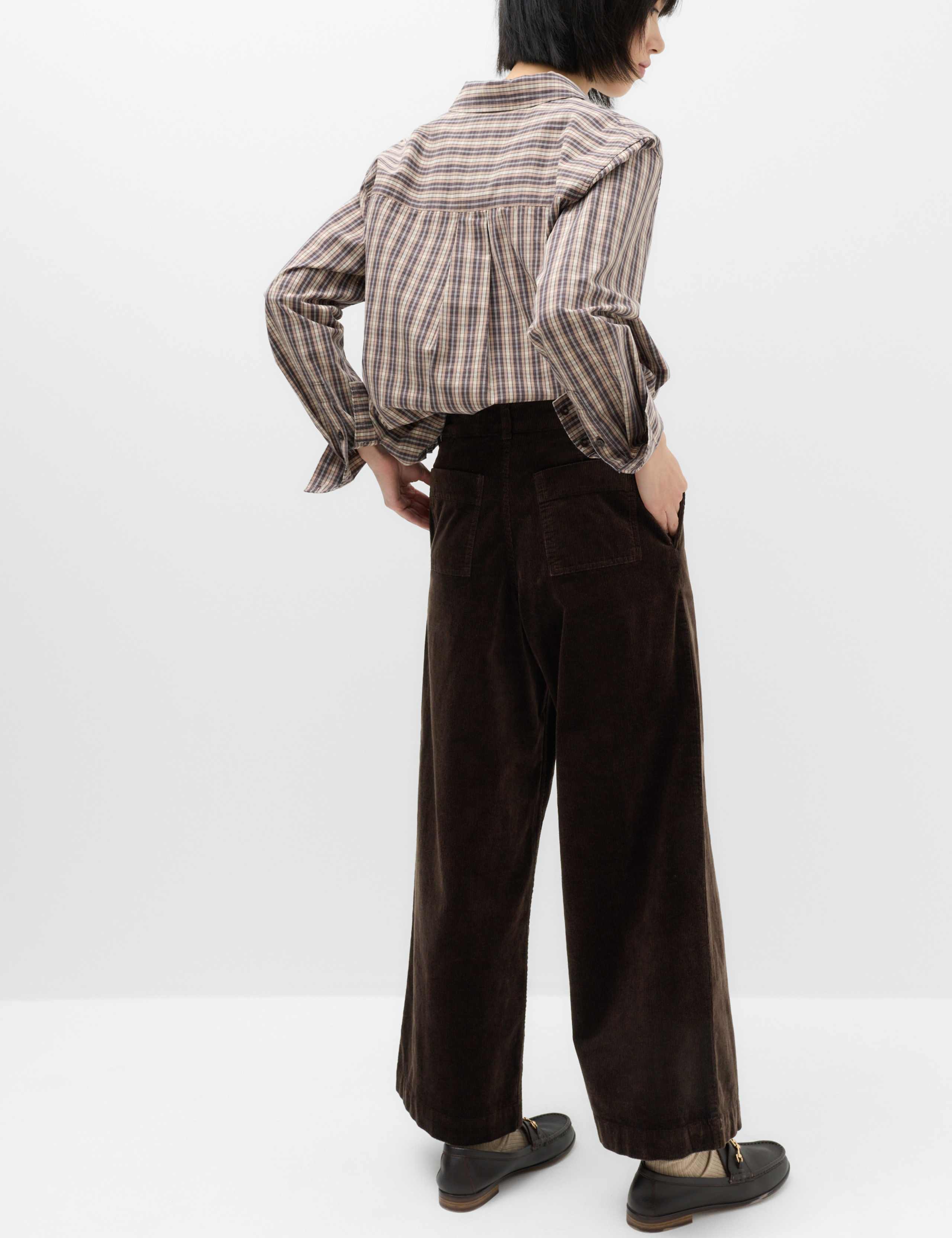 Cord Pintuck Wide Leg Trousers 4 of 7