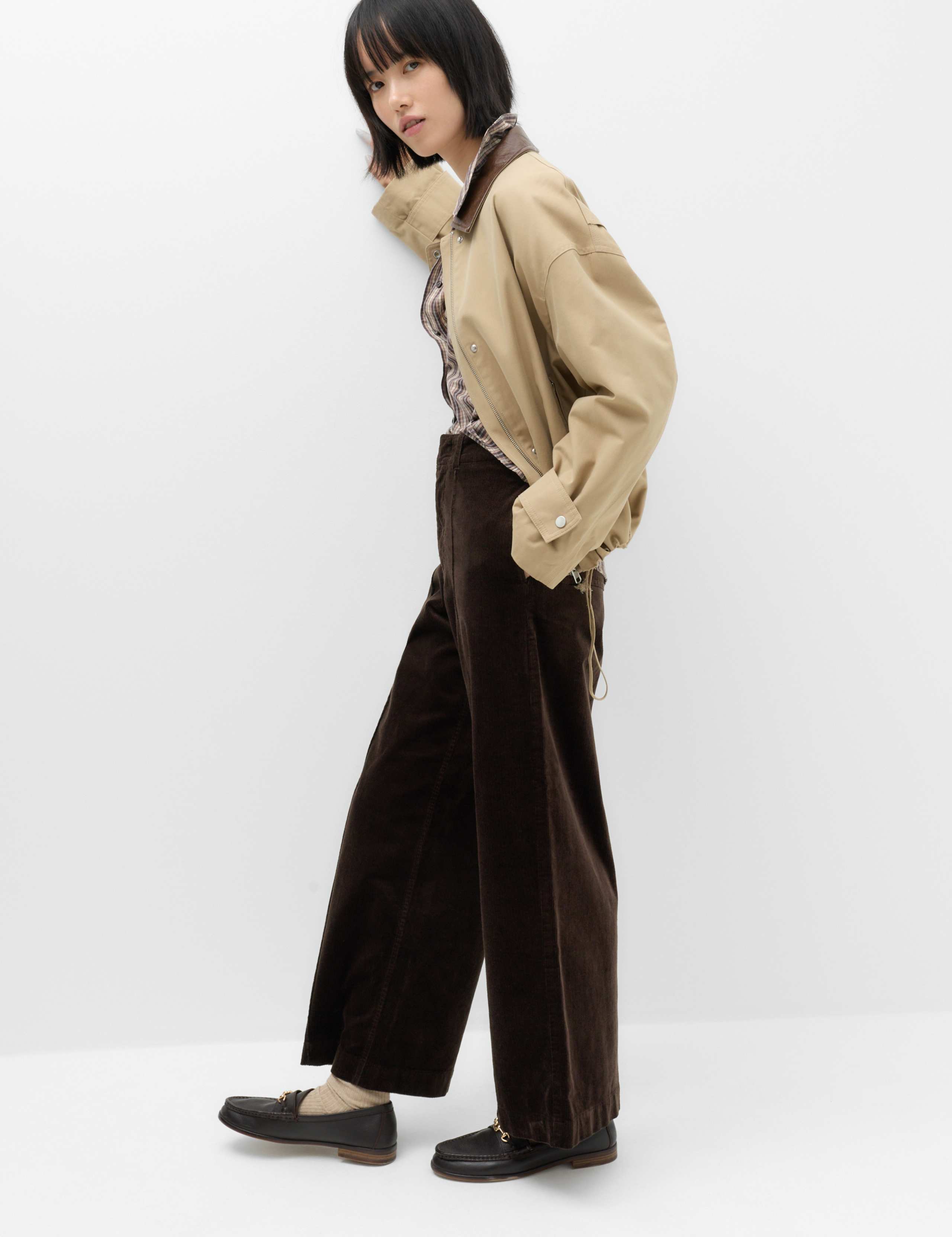 Cord Pintuck Wide Leg Trousers 6 of 7