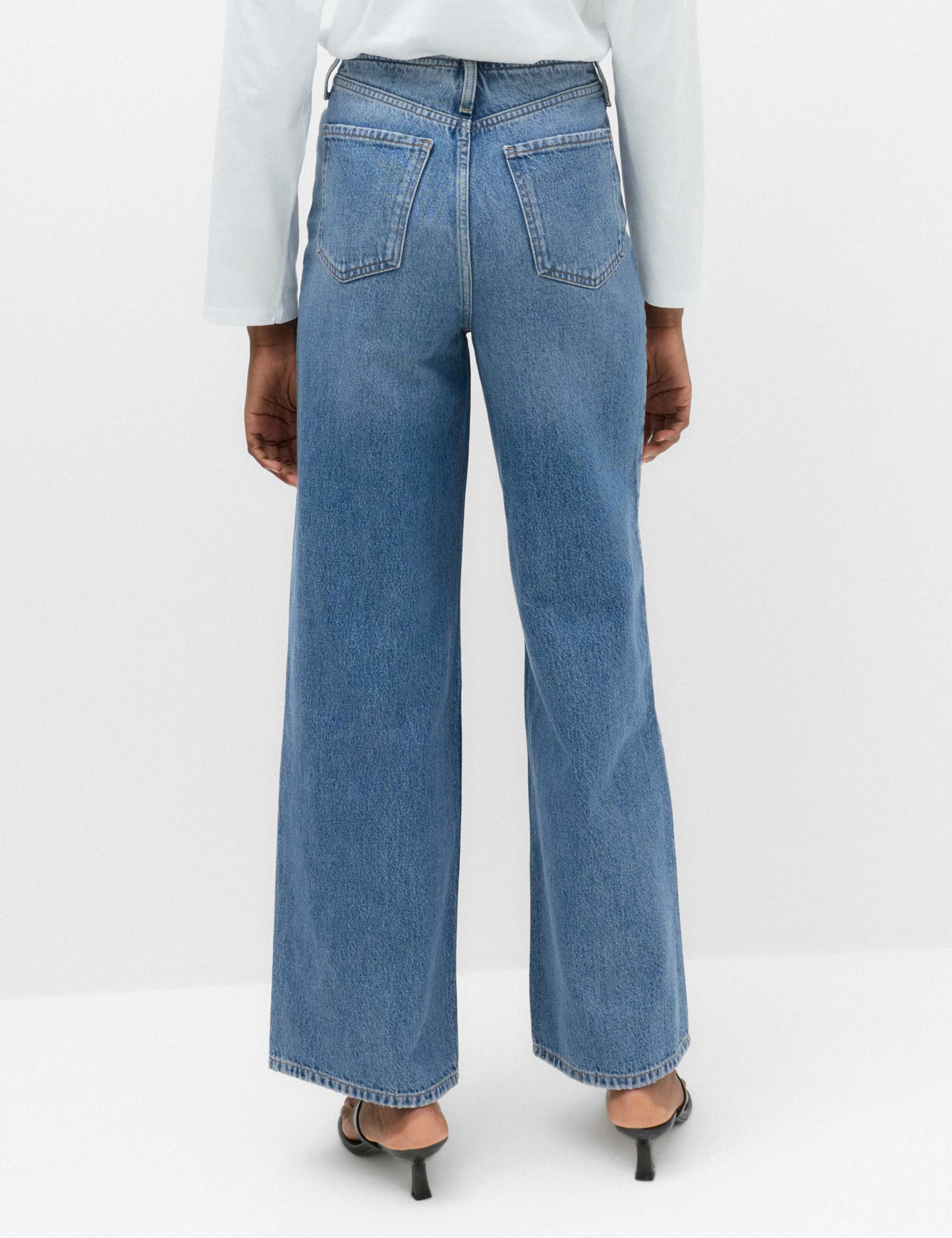 Denim High Waisted Wide Leg Jeans 5 of 6