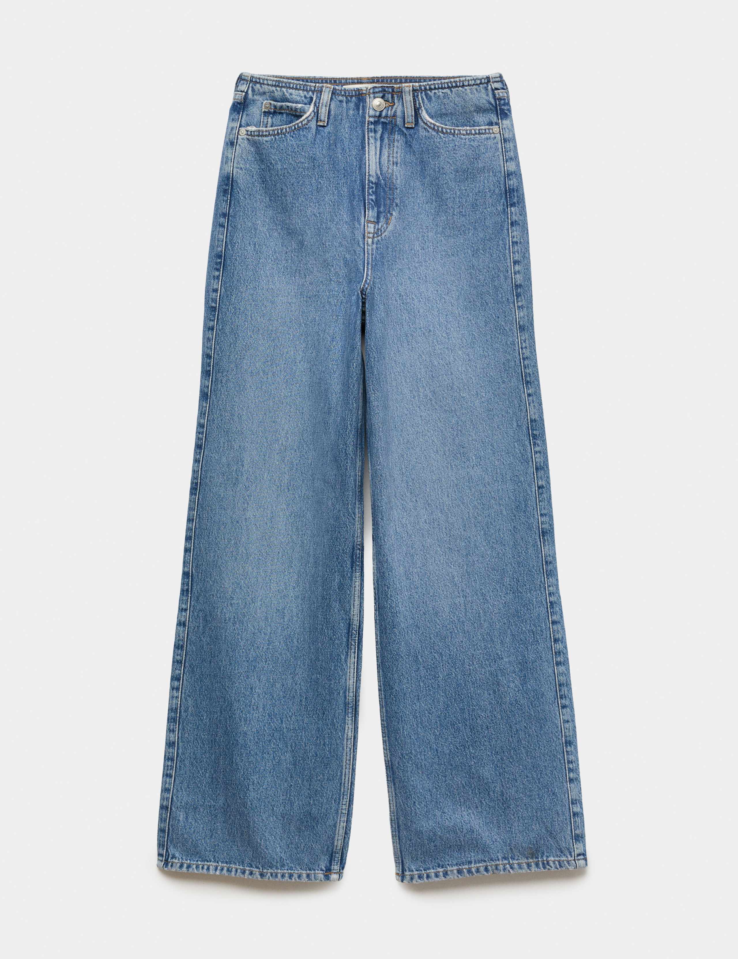 Denim High Waisted Wide Leg Jeans 2 of 6