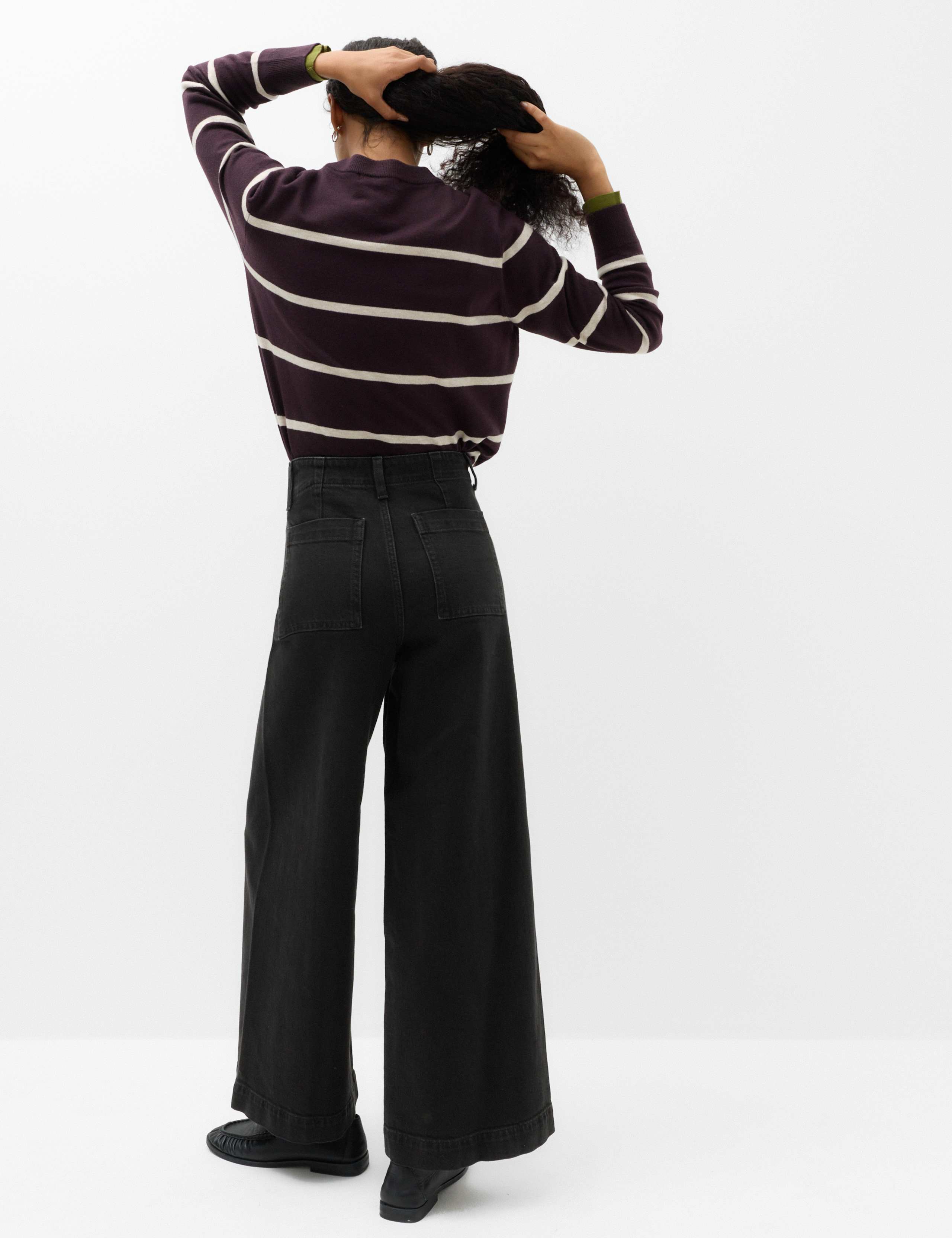 High Waisted Pintuck Ankle Grazer Jeans 4 of 6