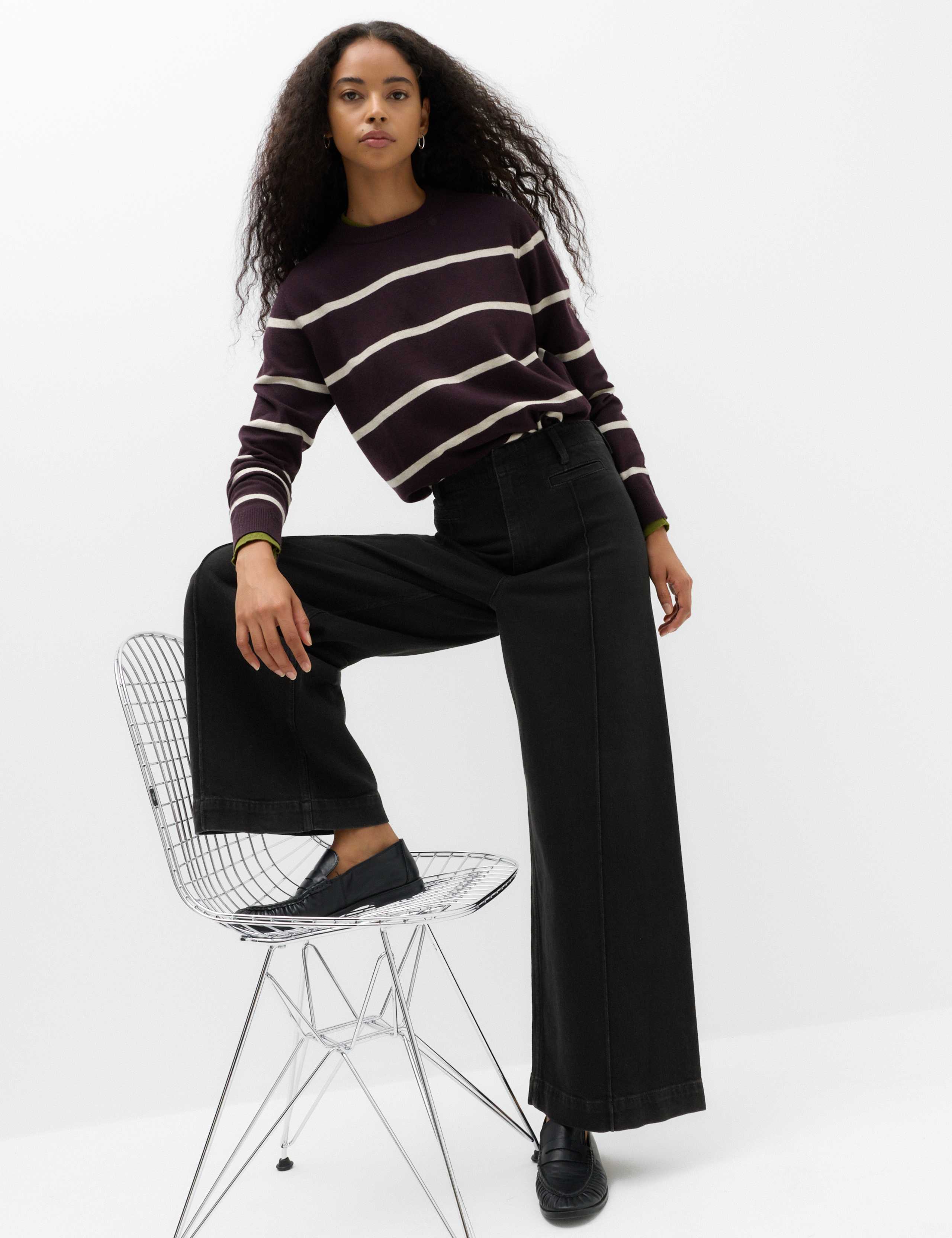 High Waisted Pintuck Ankle Grazer Jeans 6 of 6