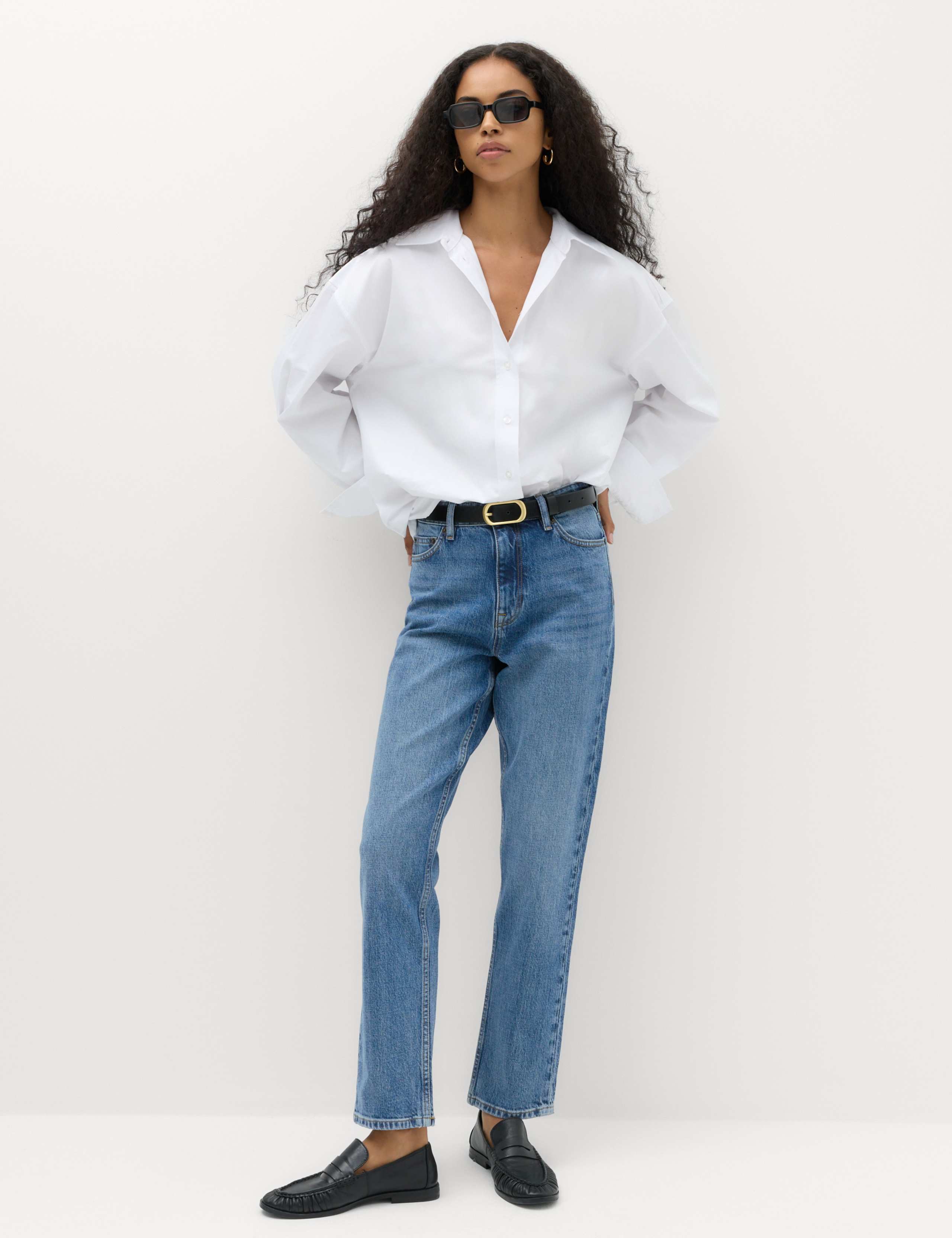 Mid Rise Straight Leg Ankle Length Jeans 6 of 6