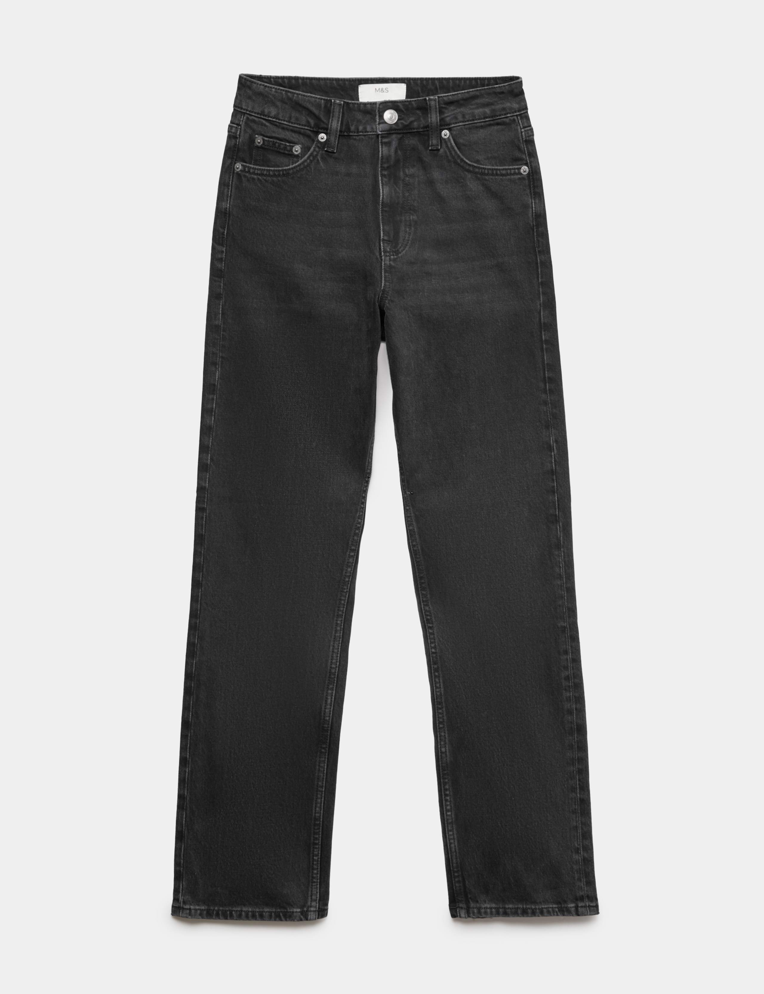 Mid Rise Straight Leg Ankle Length Jeans 2 of 6