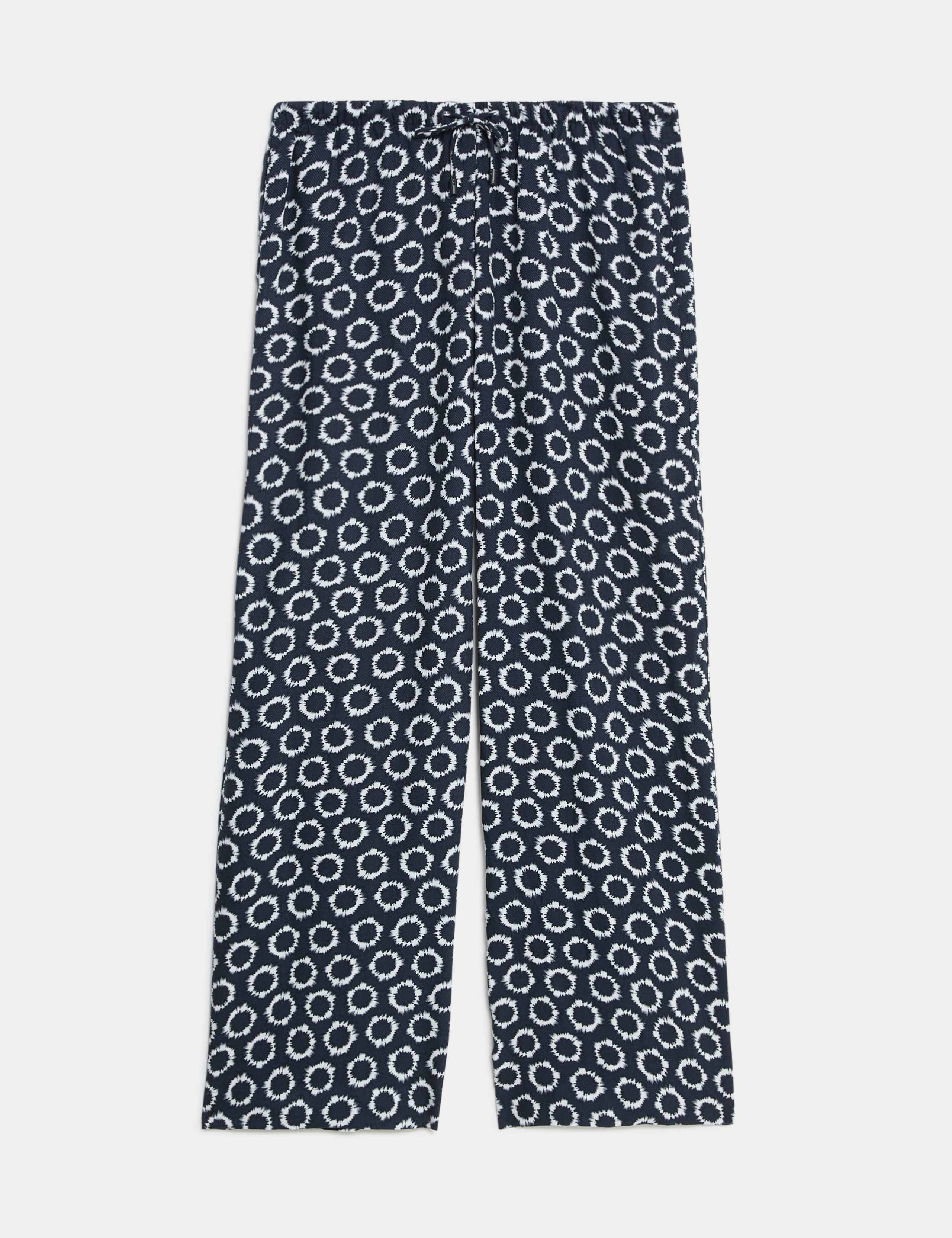 Wide Leg Floral Elasticated Waisted Trousers 2 of 5