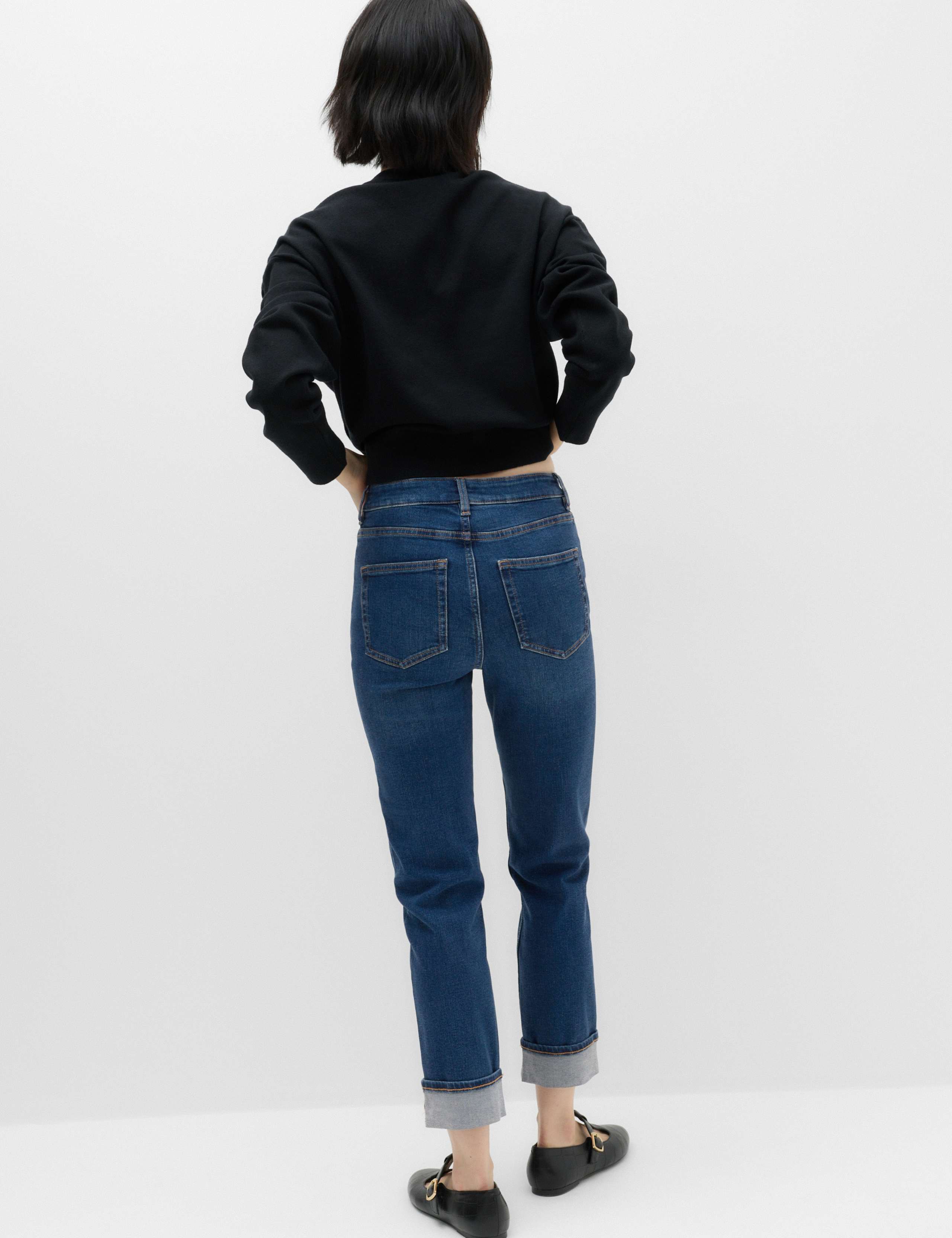 Harper High Waisted Cigarette Cropped Jeans 4 of 7