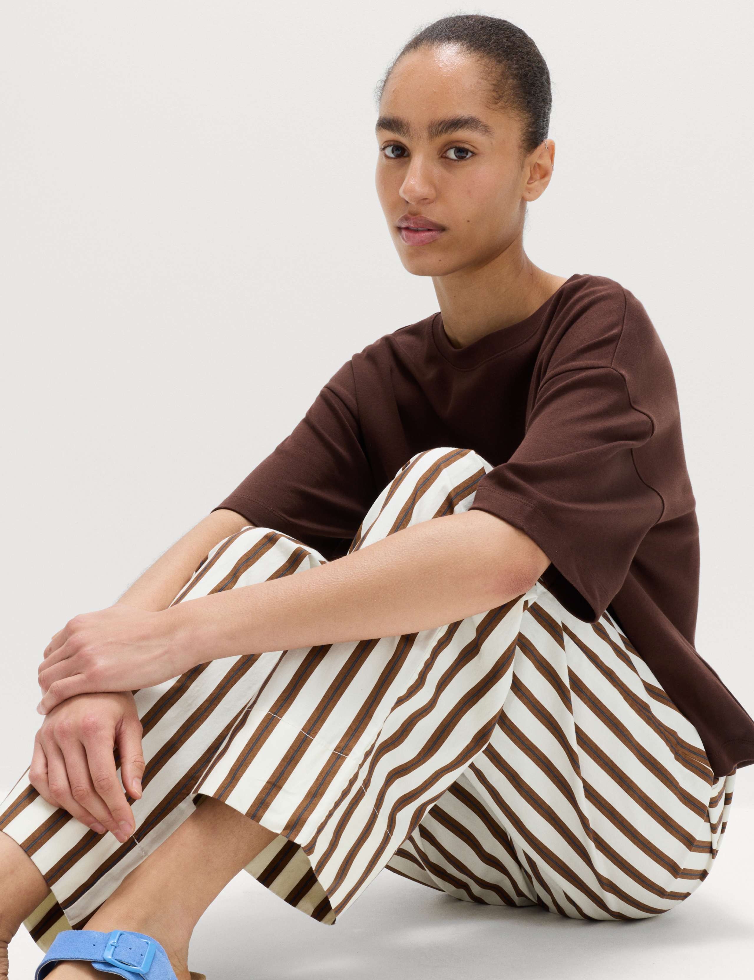 2 Pack Pure Cotton Poplin Straight Leg Trousers 5 of 5