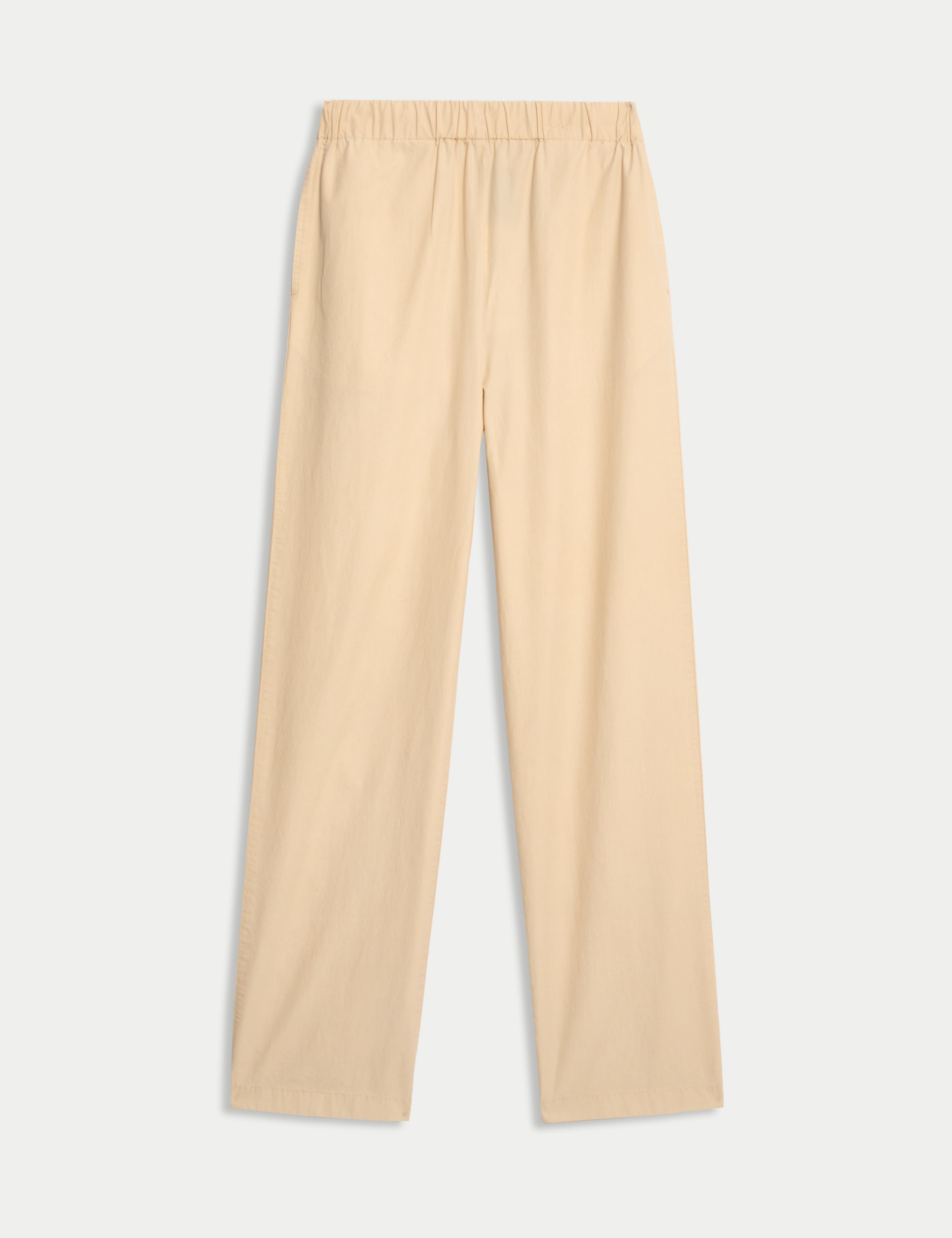 Pure Cotton Poplin Straight Leg Trousers 2 of 5