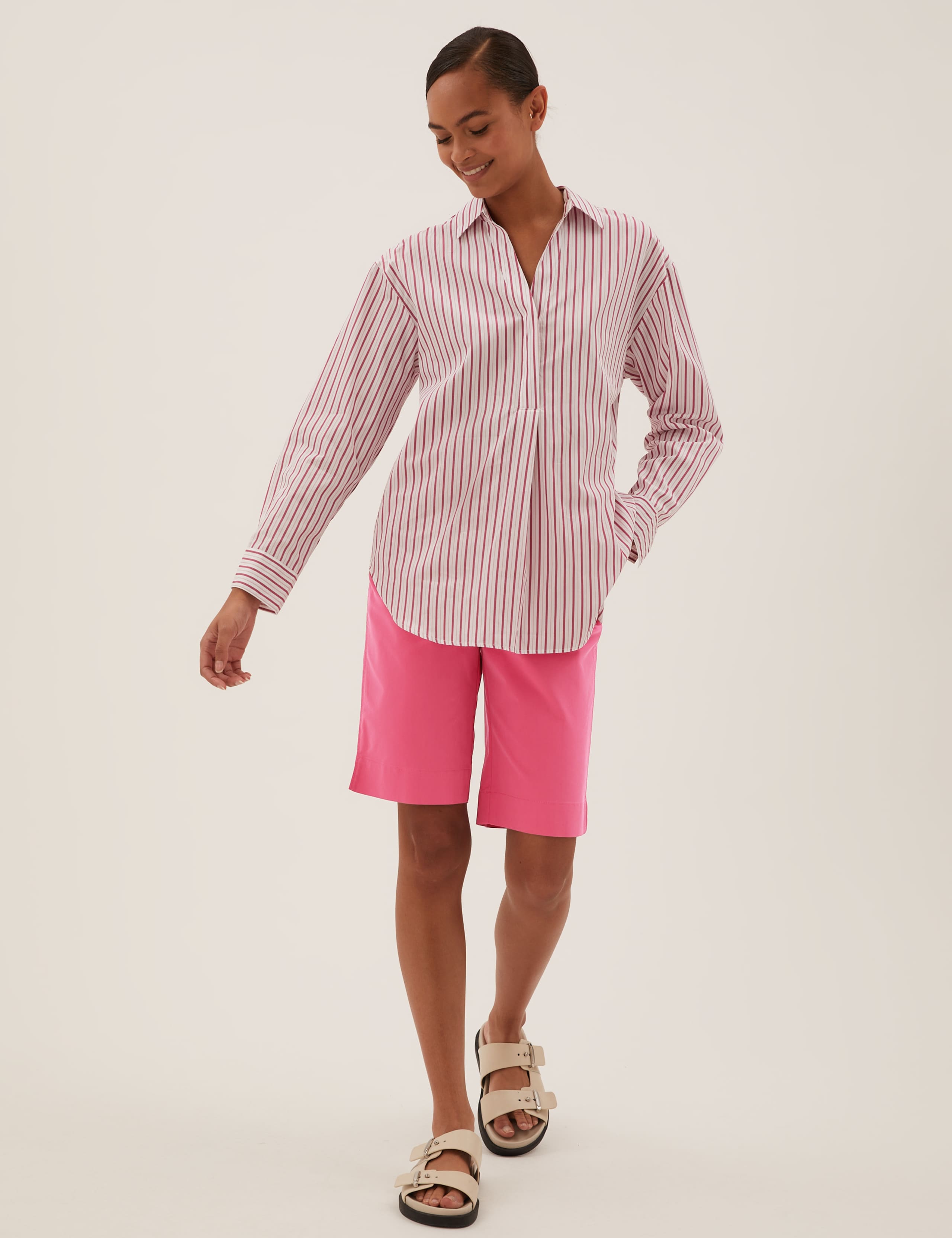 Cotton Rich Knee Length Chino Shorts 1 of 5