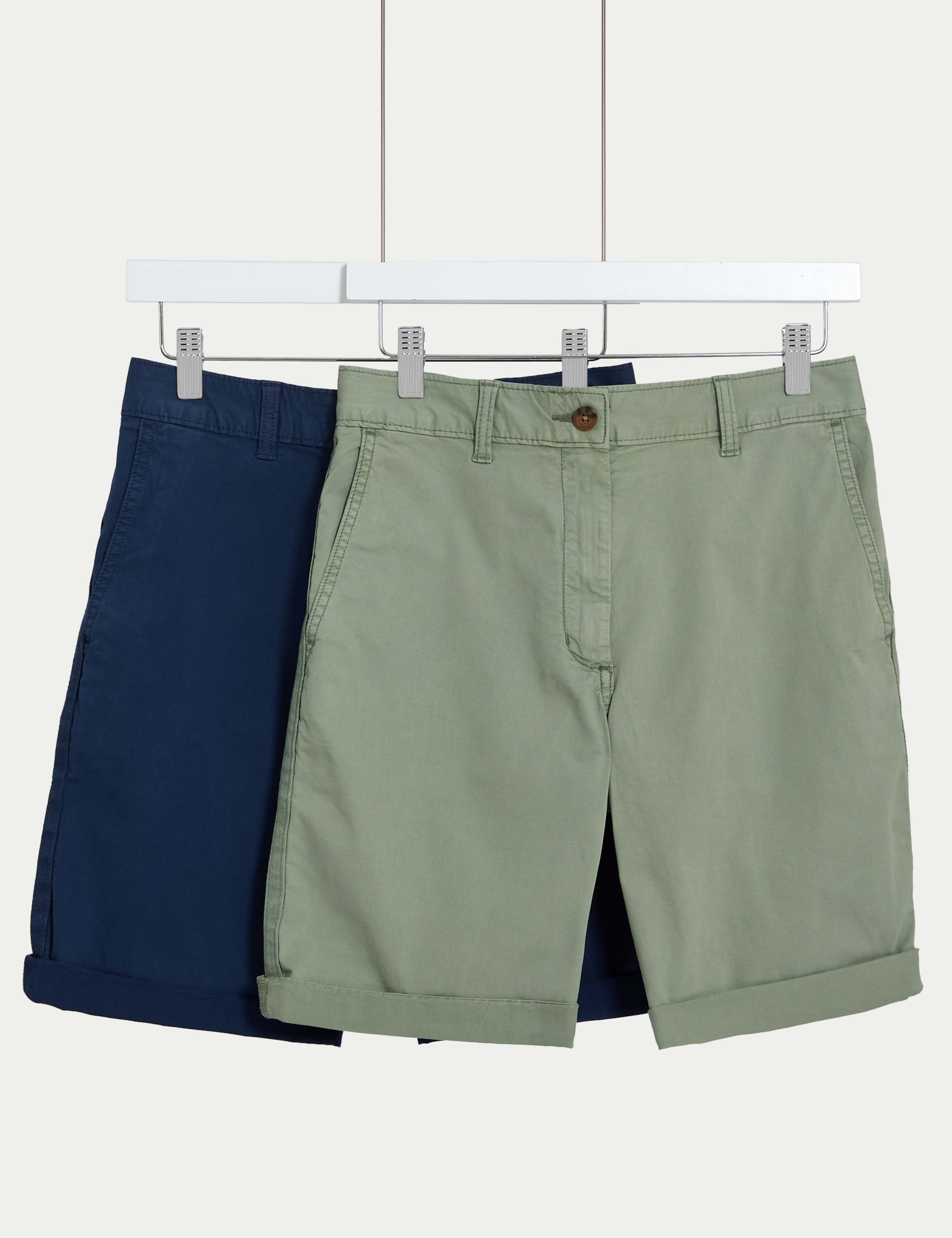 2pk Cotton Rich Tea Dyed Chino Shorts 1 of 6