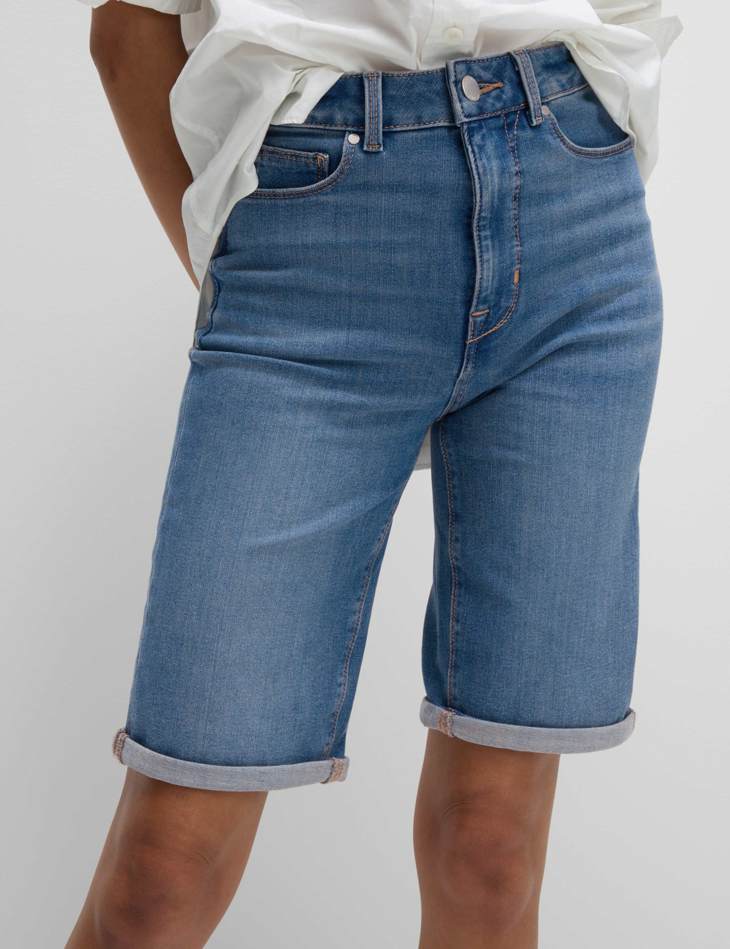 Cotton Rich High Waisted Magic Denim Shorts 4 of 4