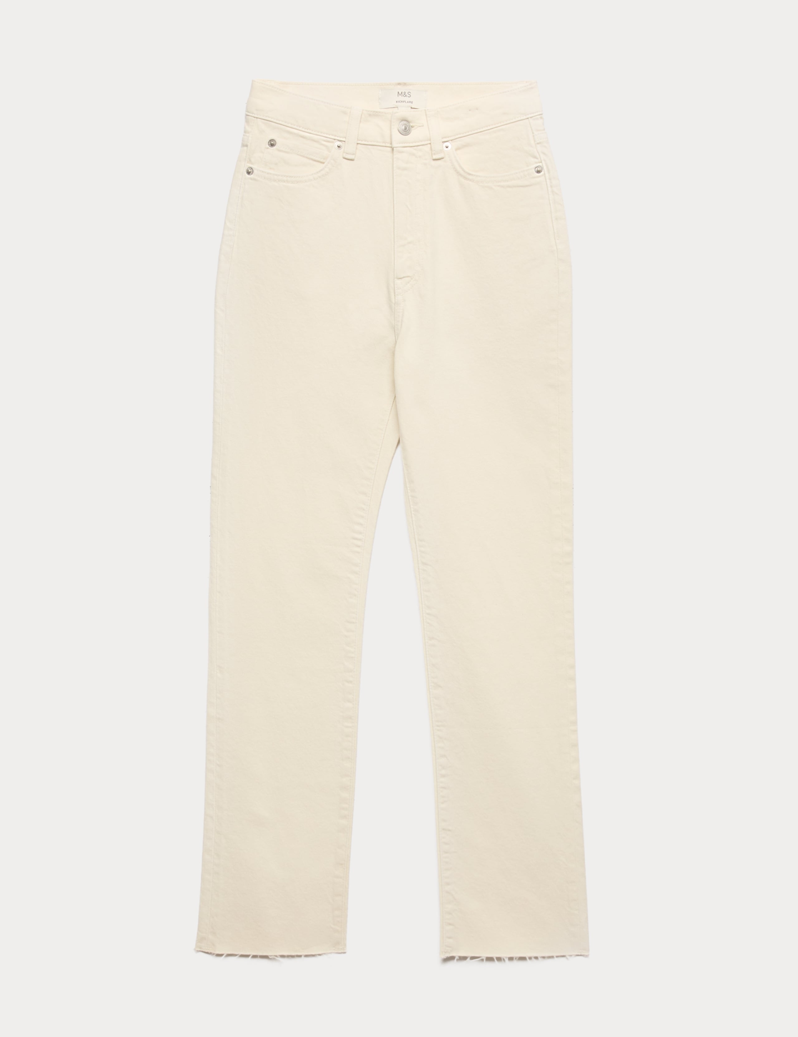 High Waisted Frayed Kickflare Jeans 2 of 6