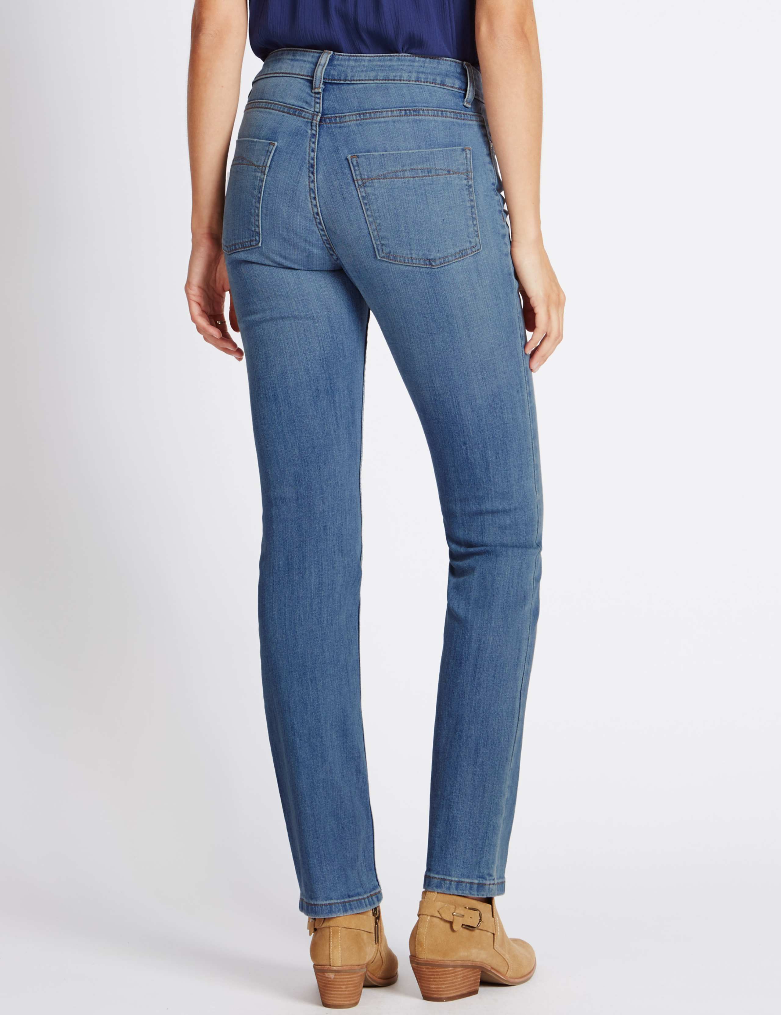 Mid Rise Straight Leg Jeans 3 of 3