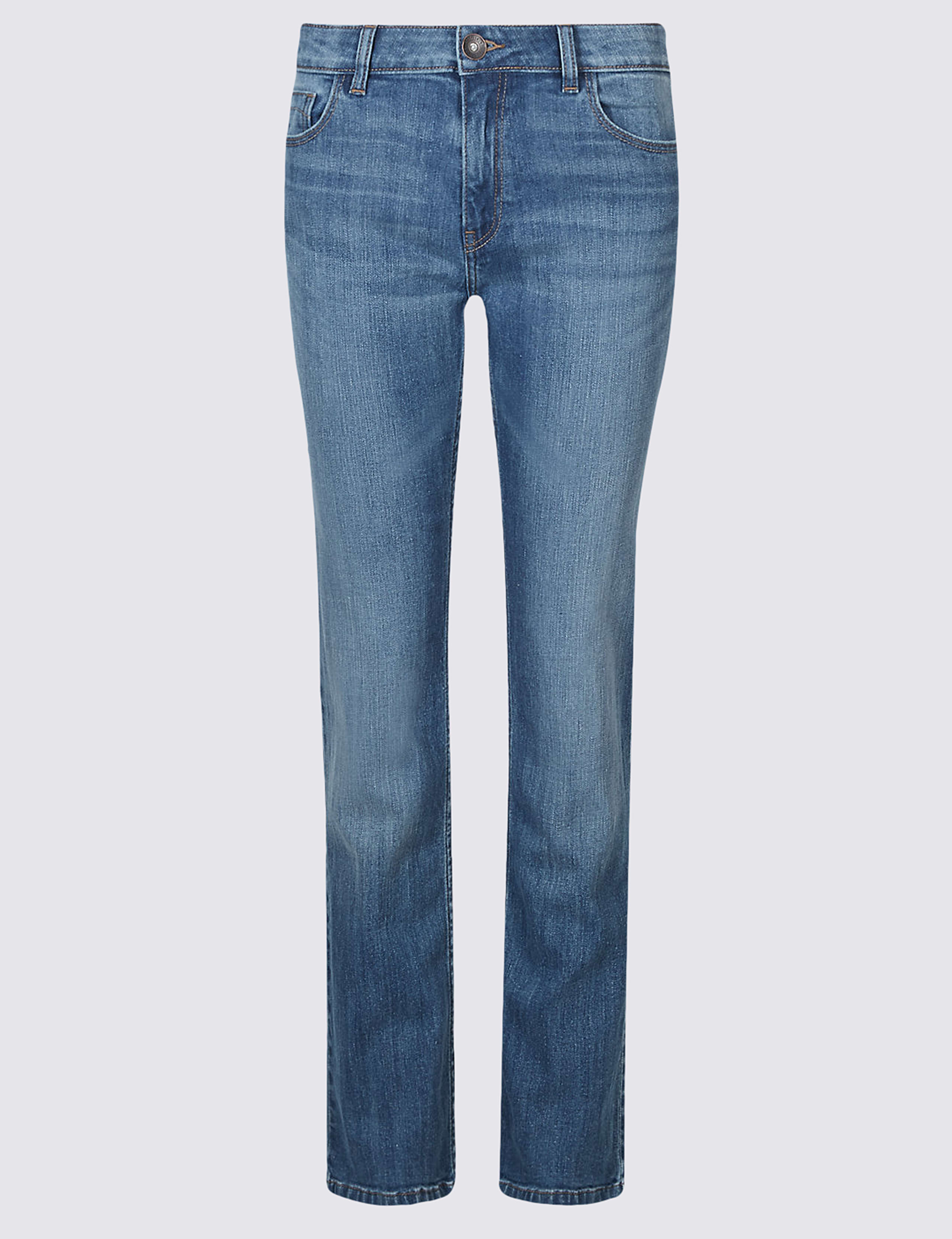 Mid Rise Straight Leg Jeans 2 of 3