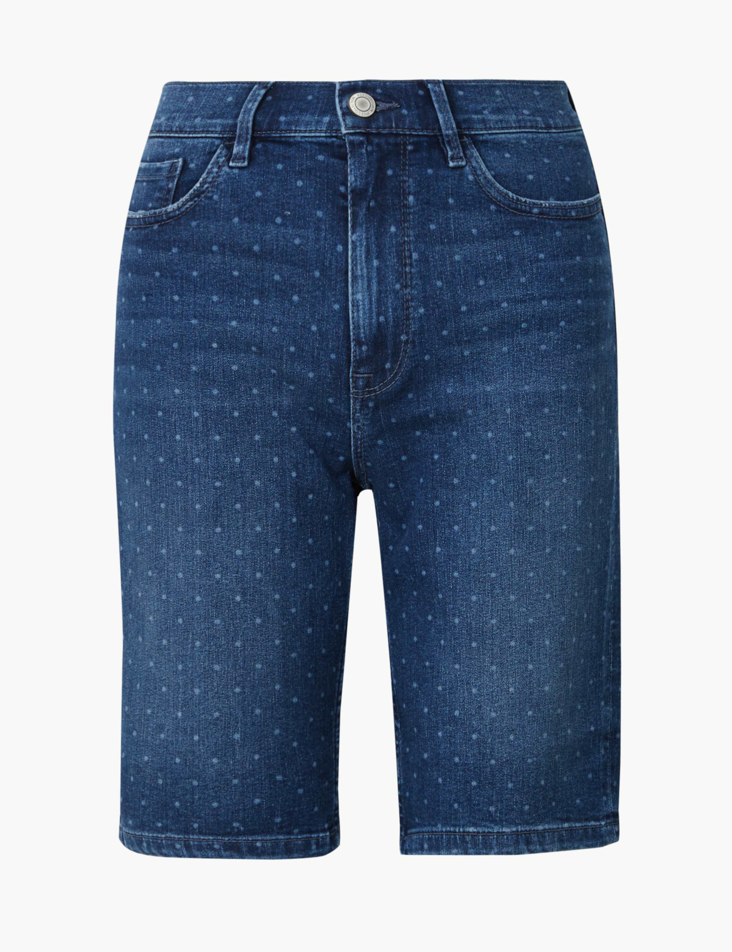 Bermuda Knee Length Denim Shorts 2 of 4