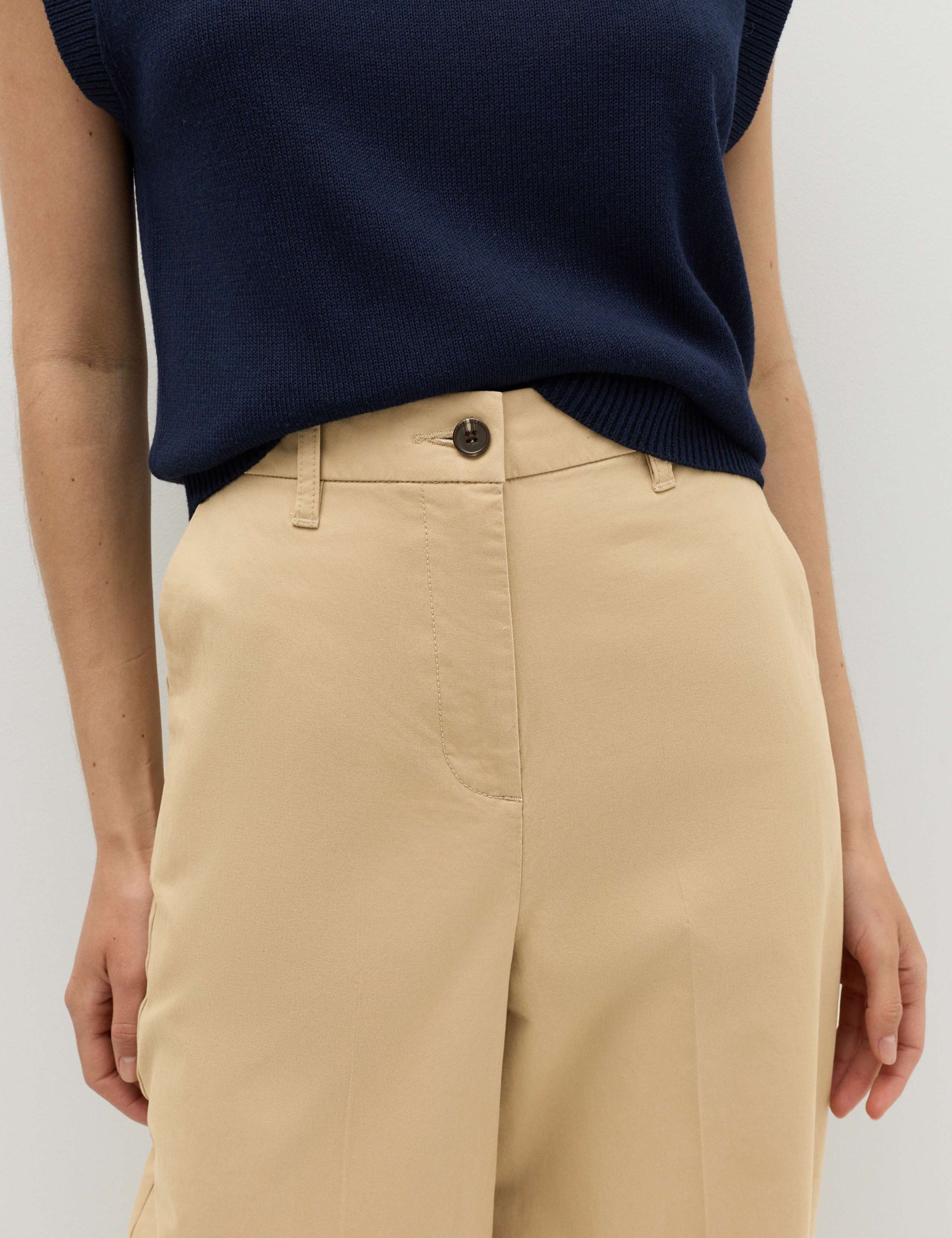 Cotton Rich Crease Front Barrel Leg Chinos 5 of 7