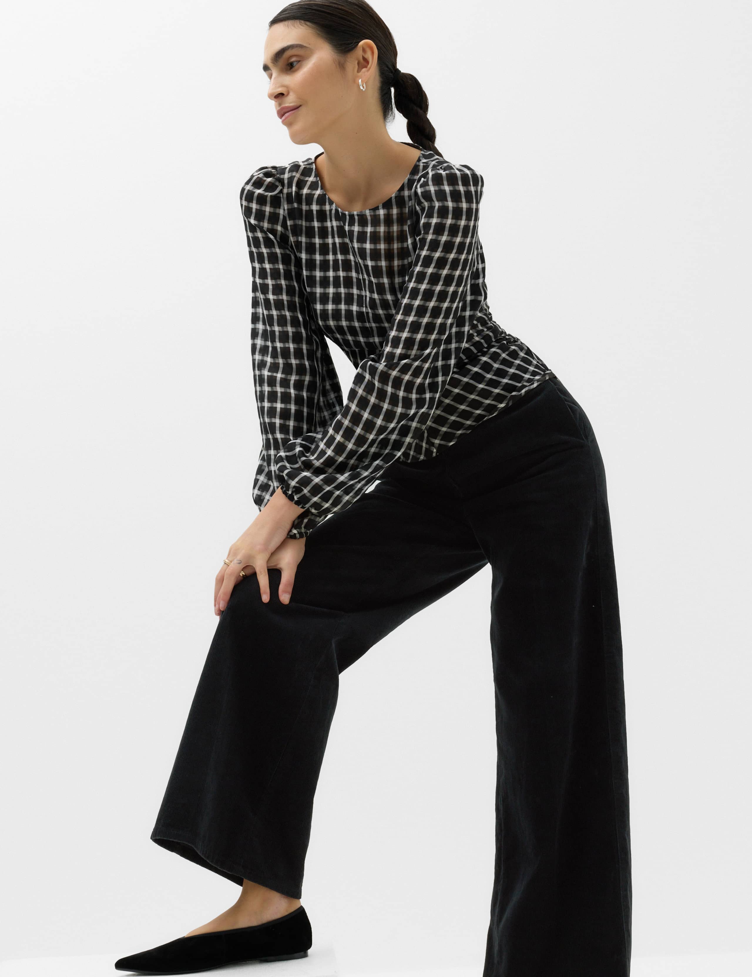 Pure Cotton Cord Wide Leg Trousers 5 of 5