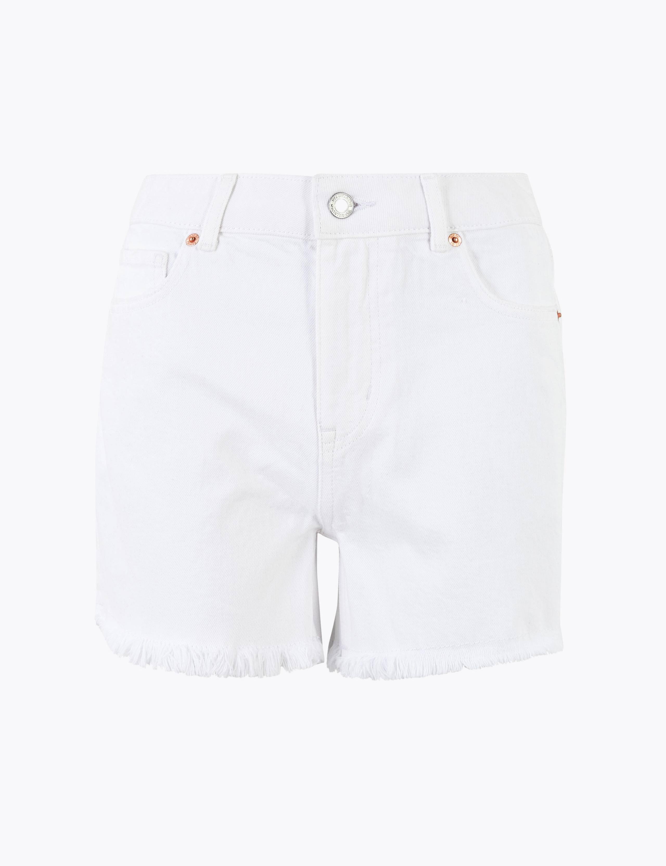Denim Cut Off High Waisted Shorts 2 of 4