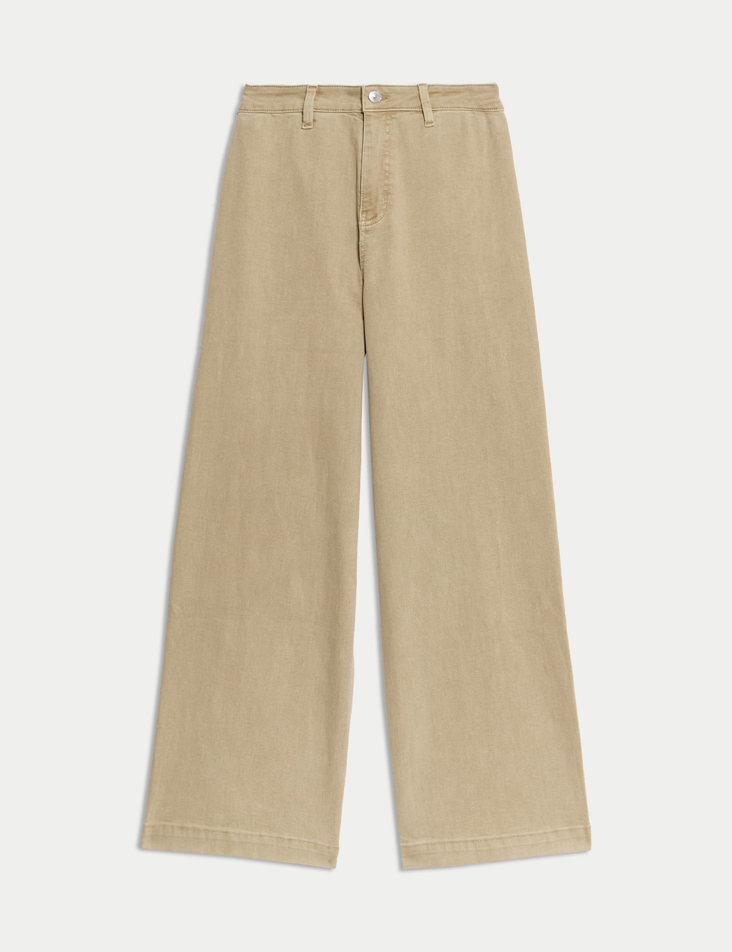 High Waisted Wide Leg Ankle Grazer Jeans 2 of 6