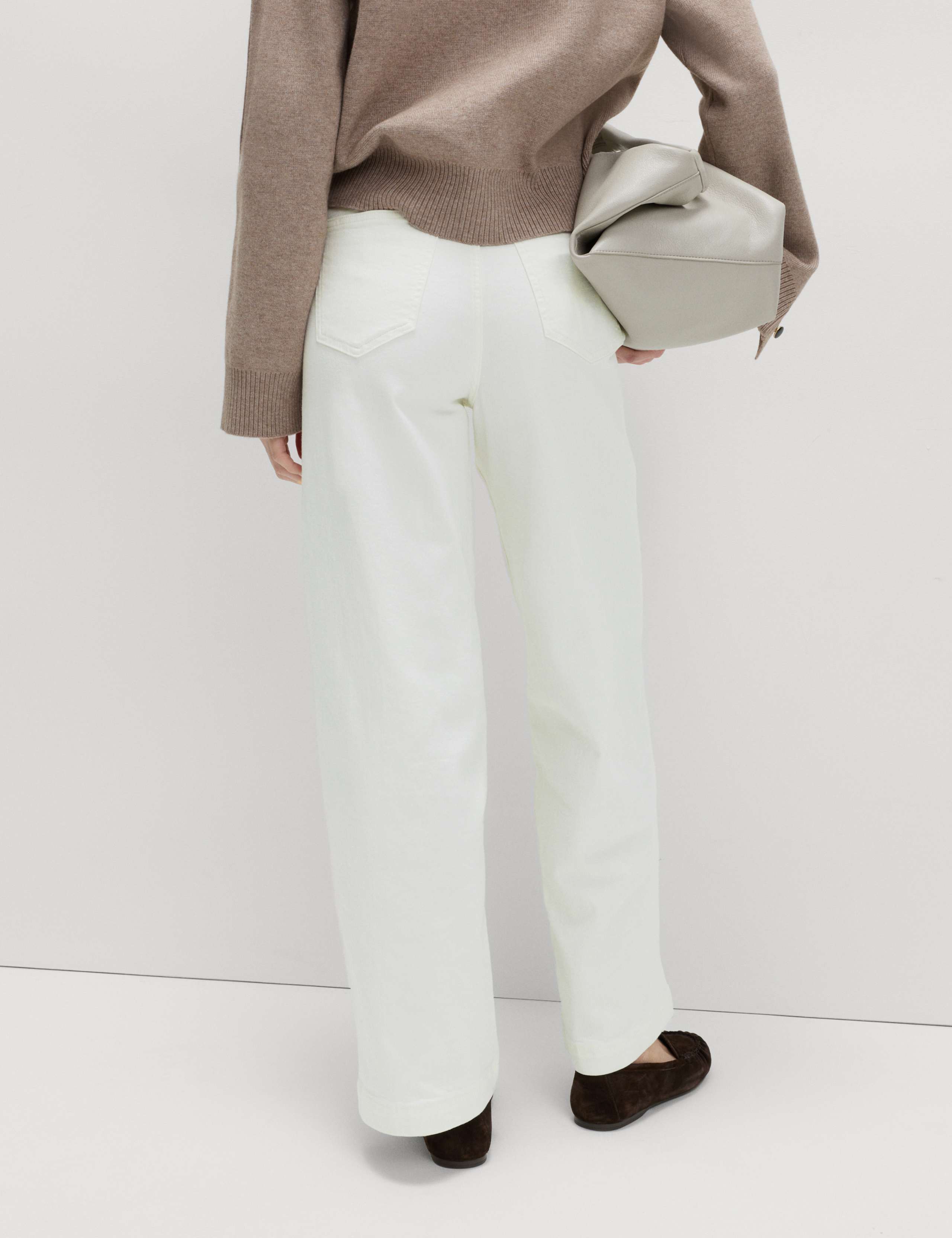 High Waisted Wide Leg Ankle Grazer Jeans 5 of 5