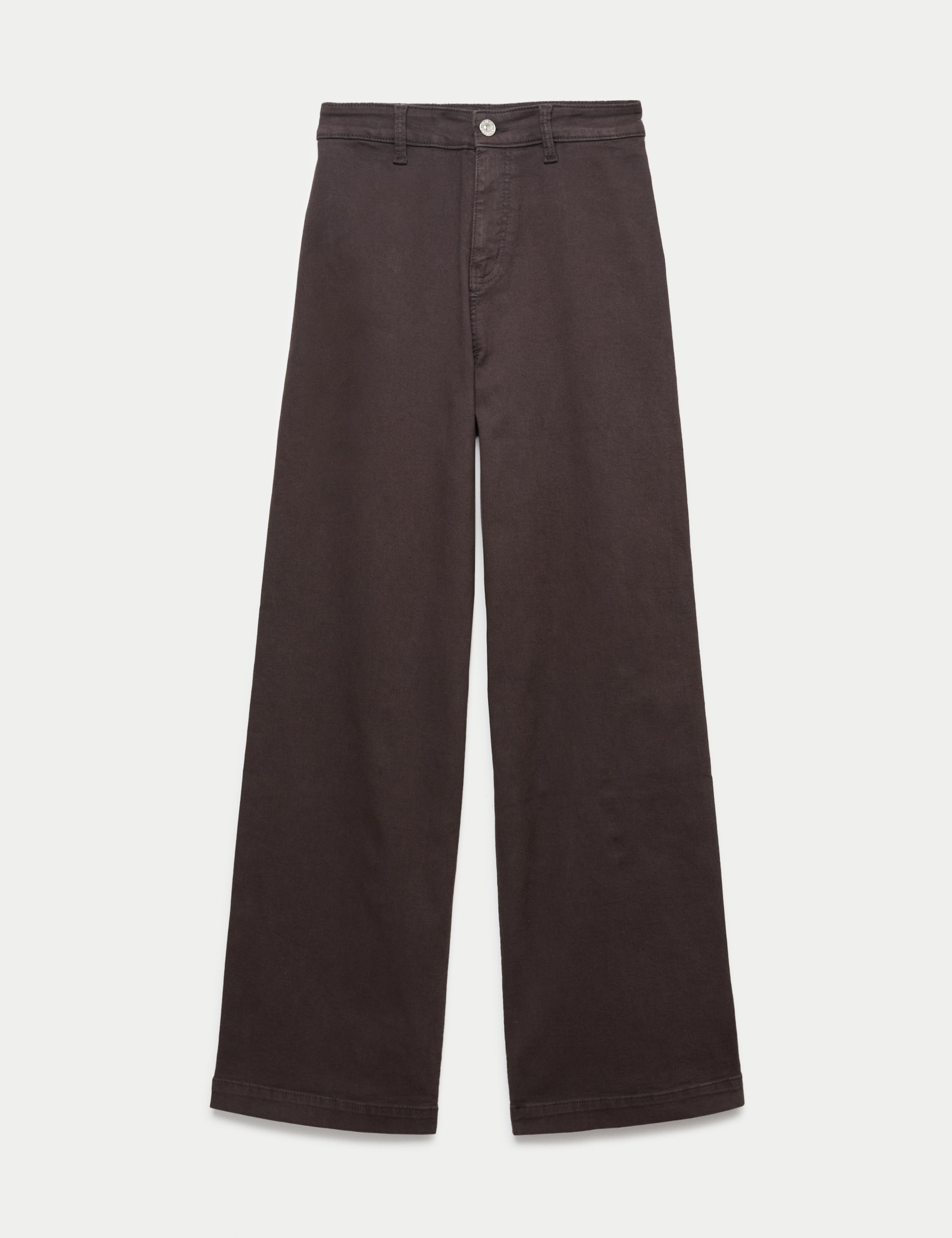 High Waisted Wide Leg Ankle Grazer Jeans 2 of 5