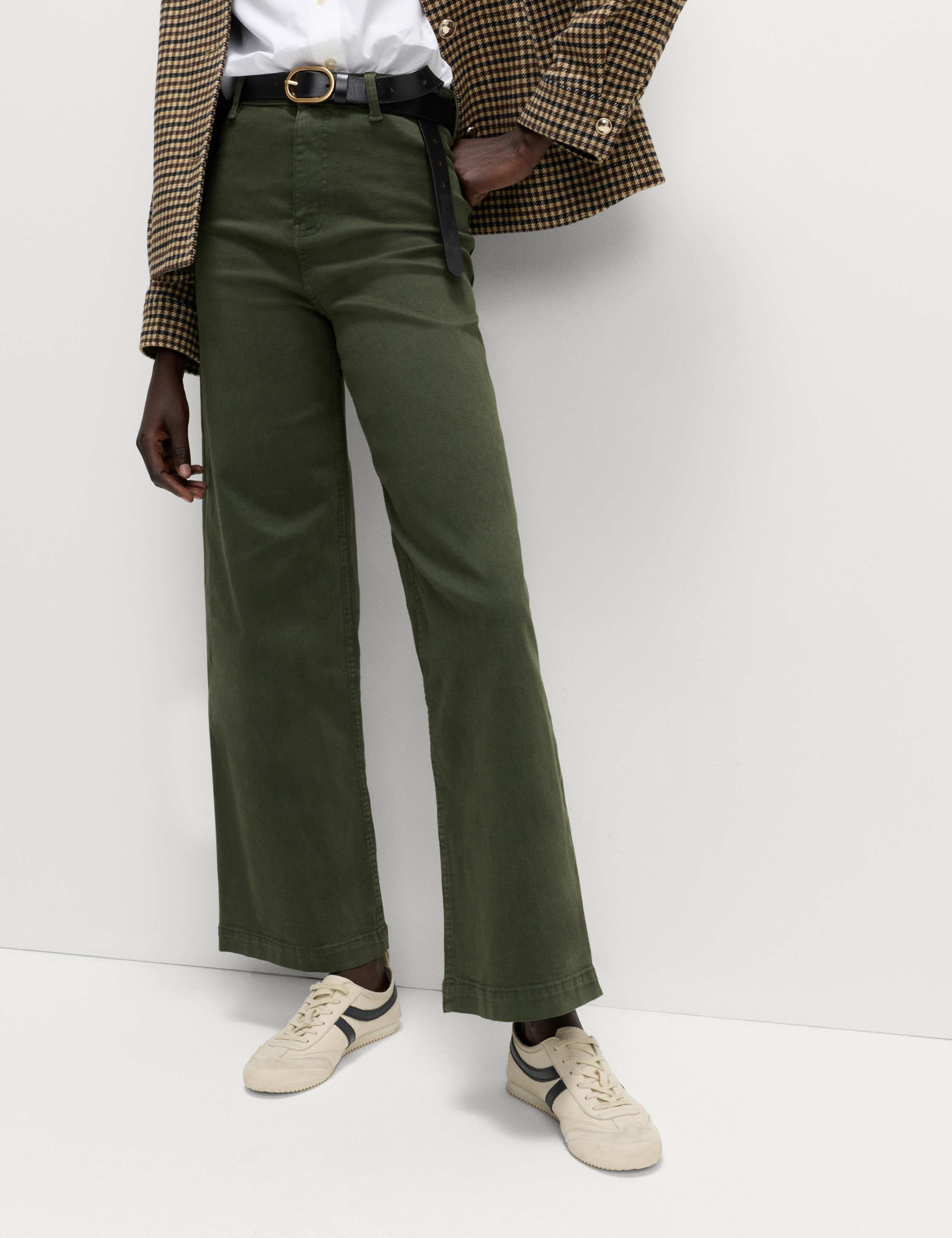 High Waisted Wide Leg Ankle Grazer Jeans 3 of 6