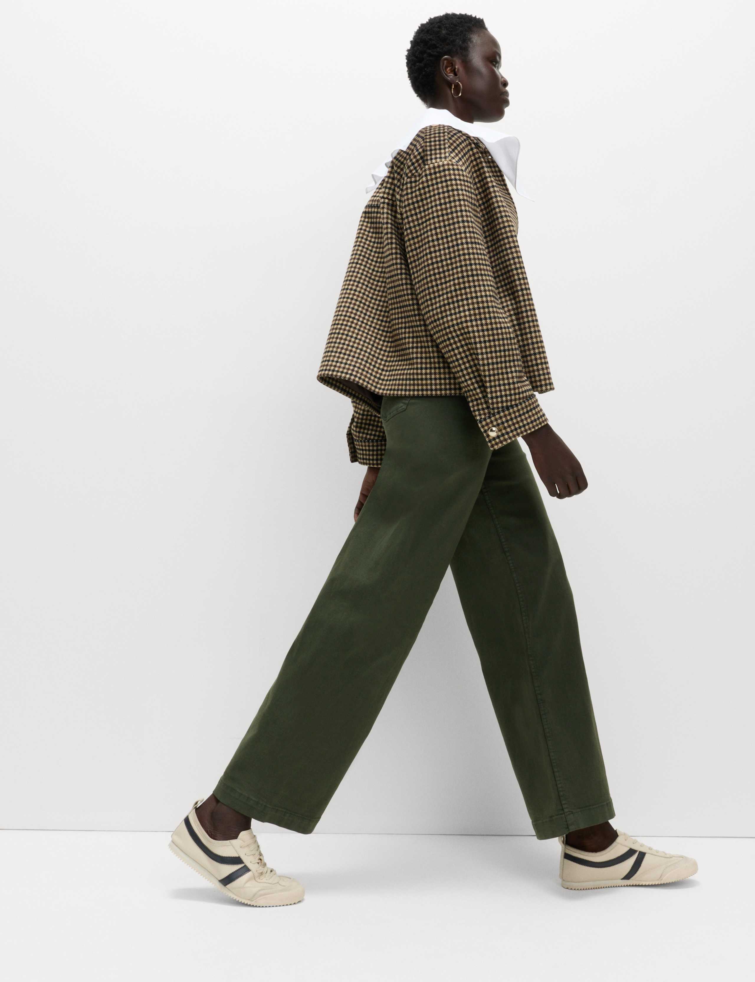 High Waisted Wide Leg Ankle Grazer Jeans 6 of 6