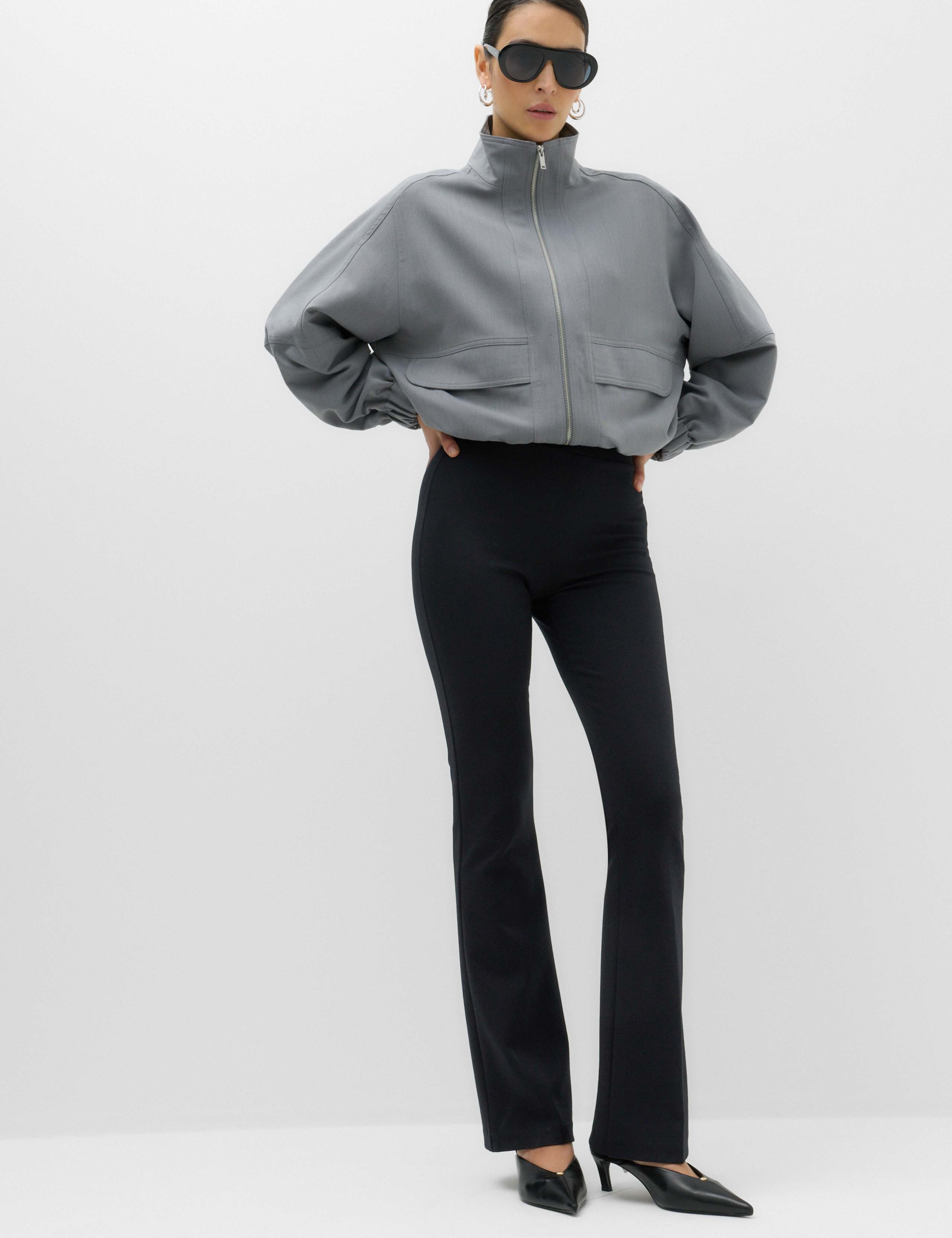 Jersey Elasticated Waist Flared Trousers 6 of 6