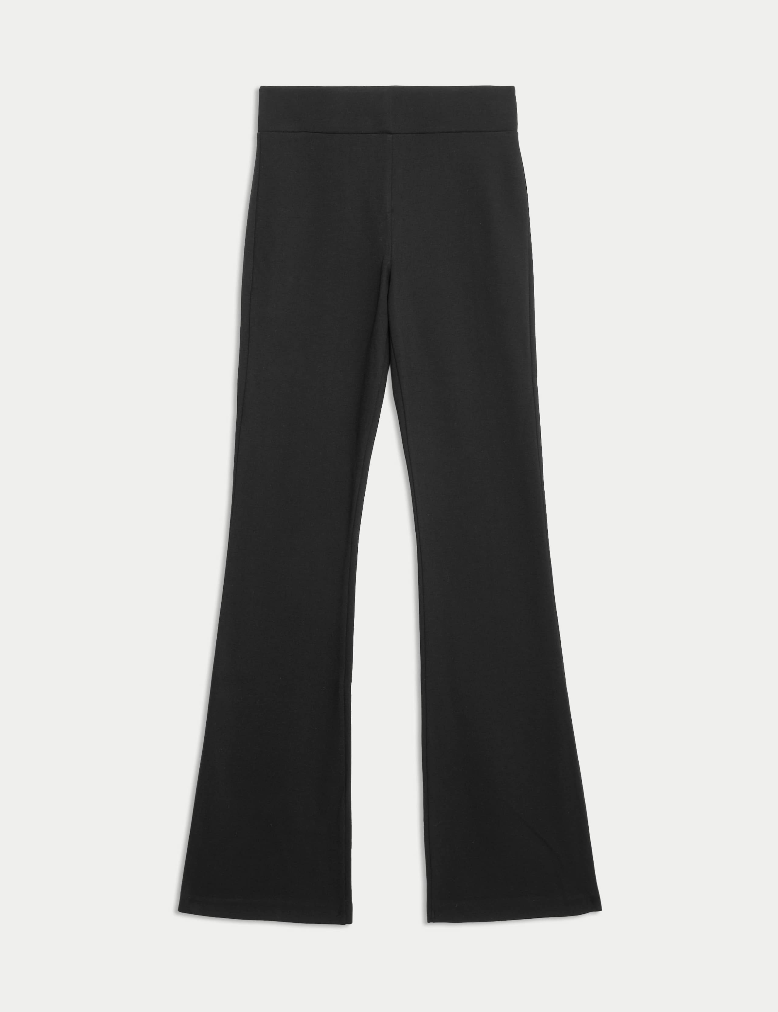 Jersey Elasticated Waist Flared Trousers 2 of 5