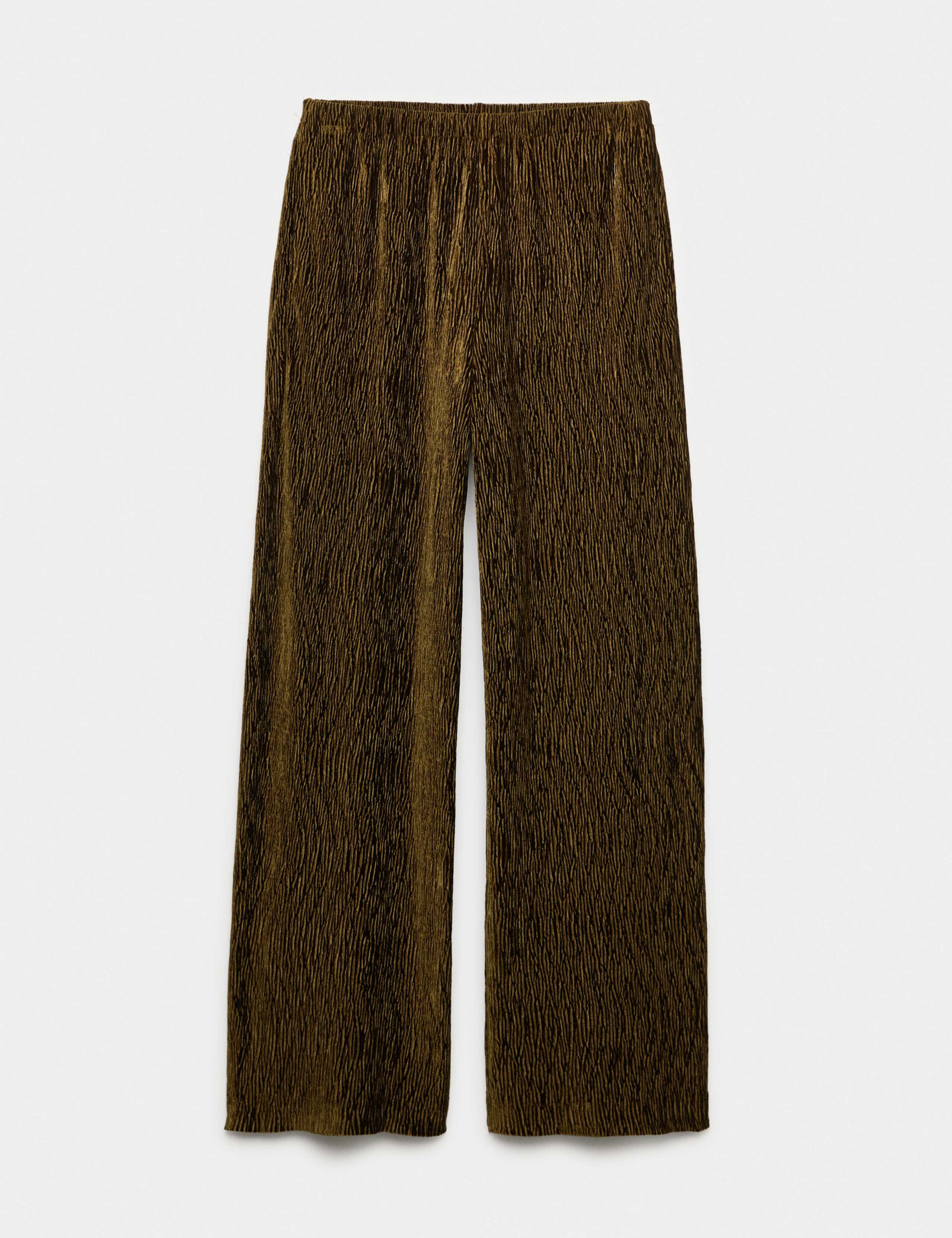 Velvet Crinkle Wide Leg Trousers 2 of 6