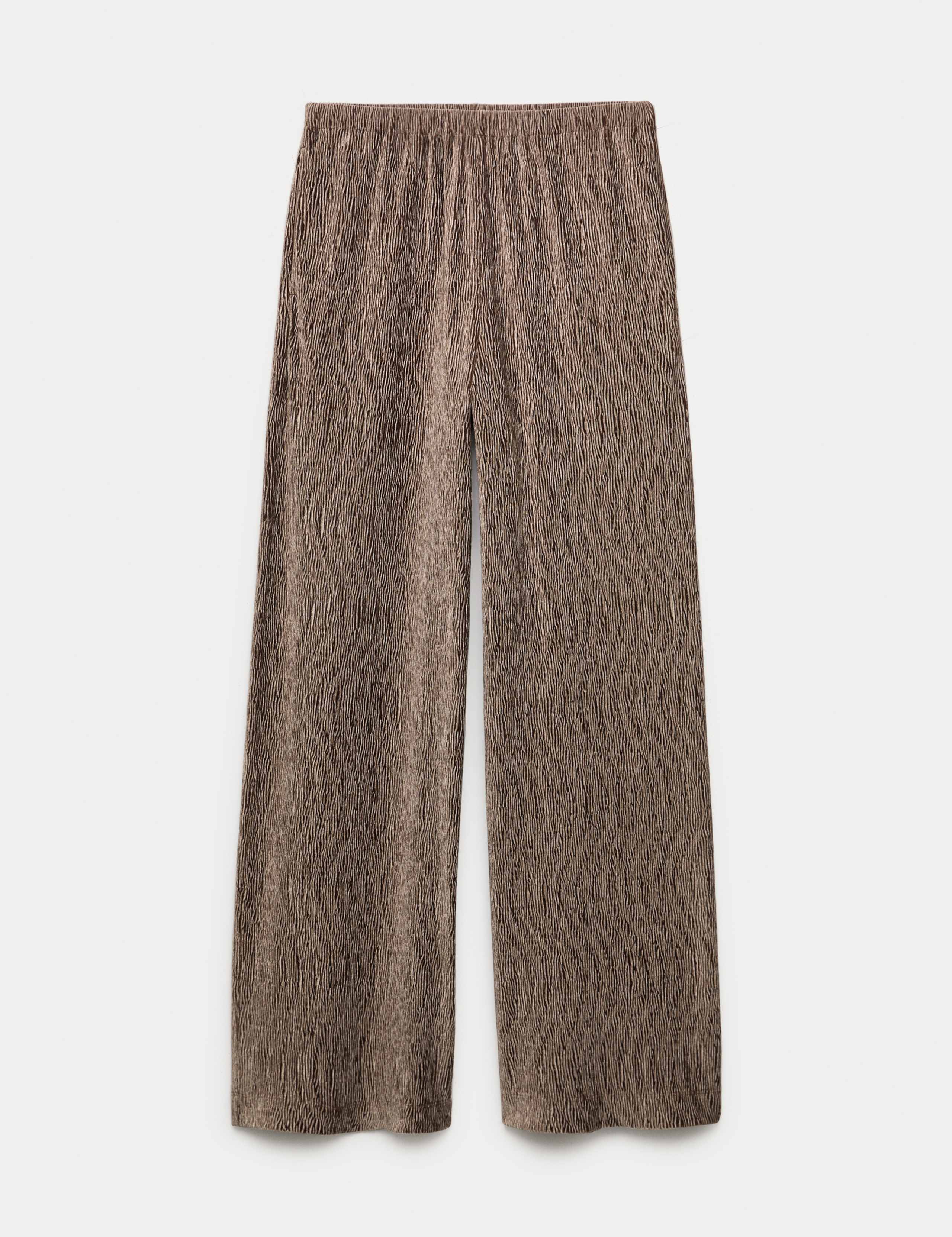 Velvet Crinkle Wide Leg Trousers 2 of 6