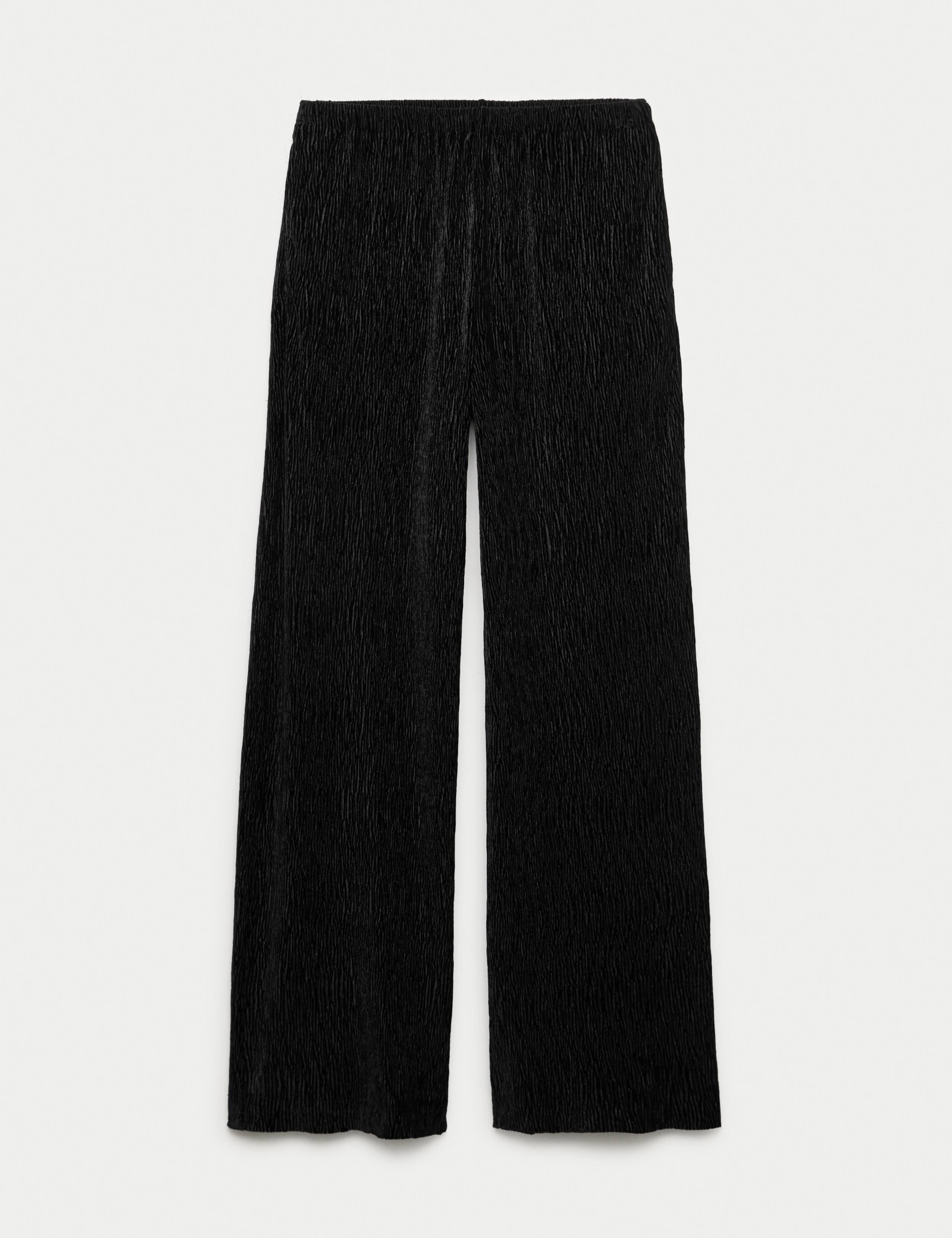 Velvet Crinkle Wide Leg Trousers 2 of 6