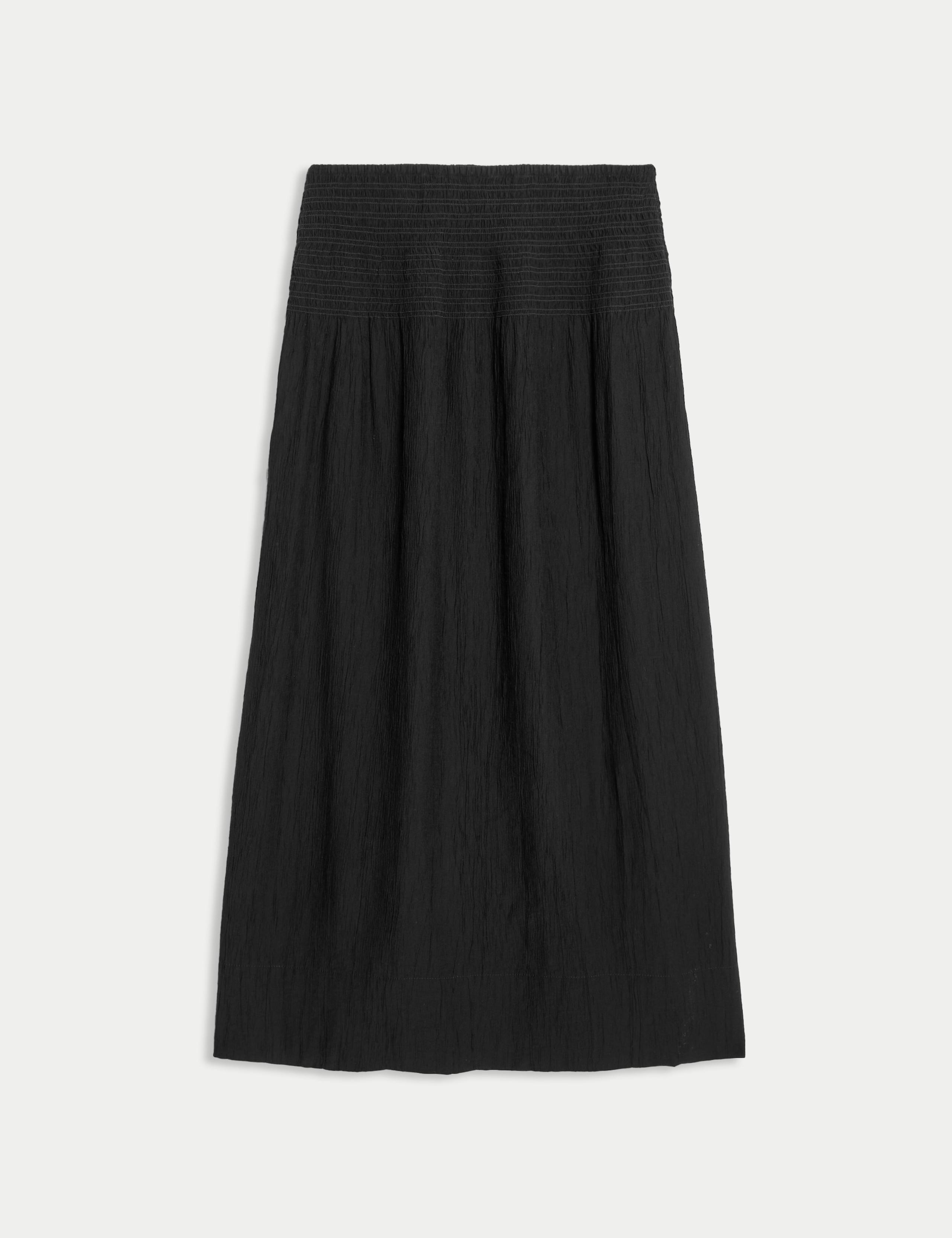 Crinkle Textured Midaxi Circle Skirt 2 of 5