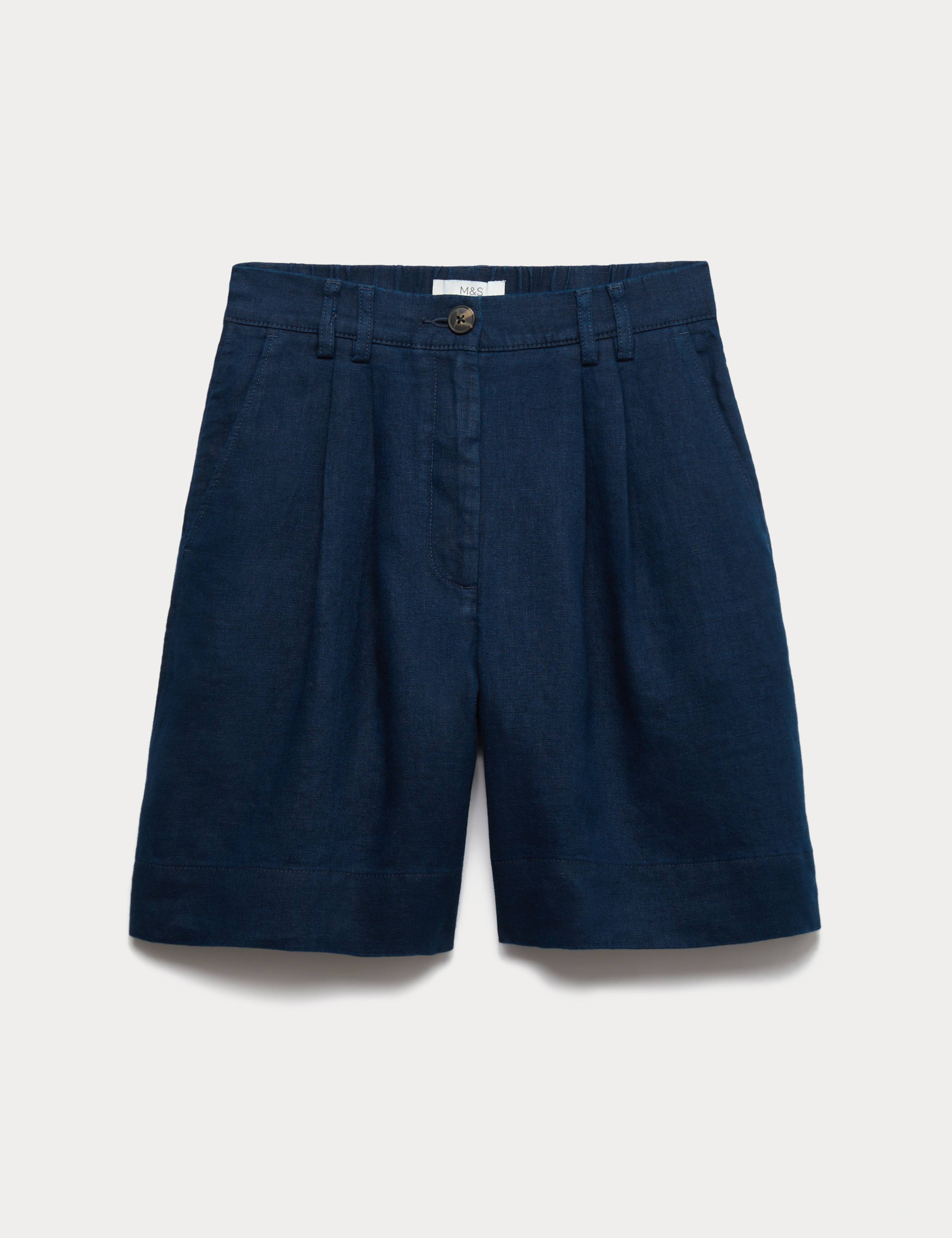 Pure Linen High Waisted Shorts 2 of 5