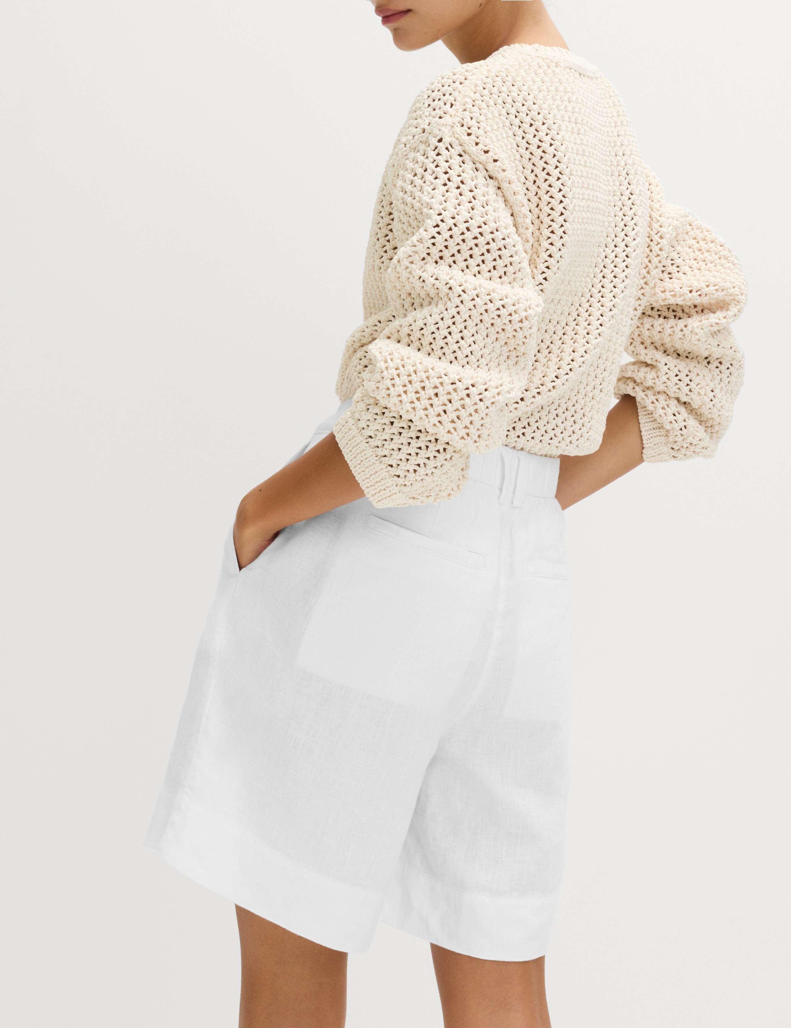 Pure Linen High Waisted Shorts 4 of 5