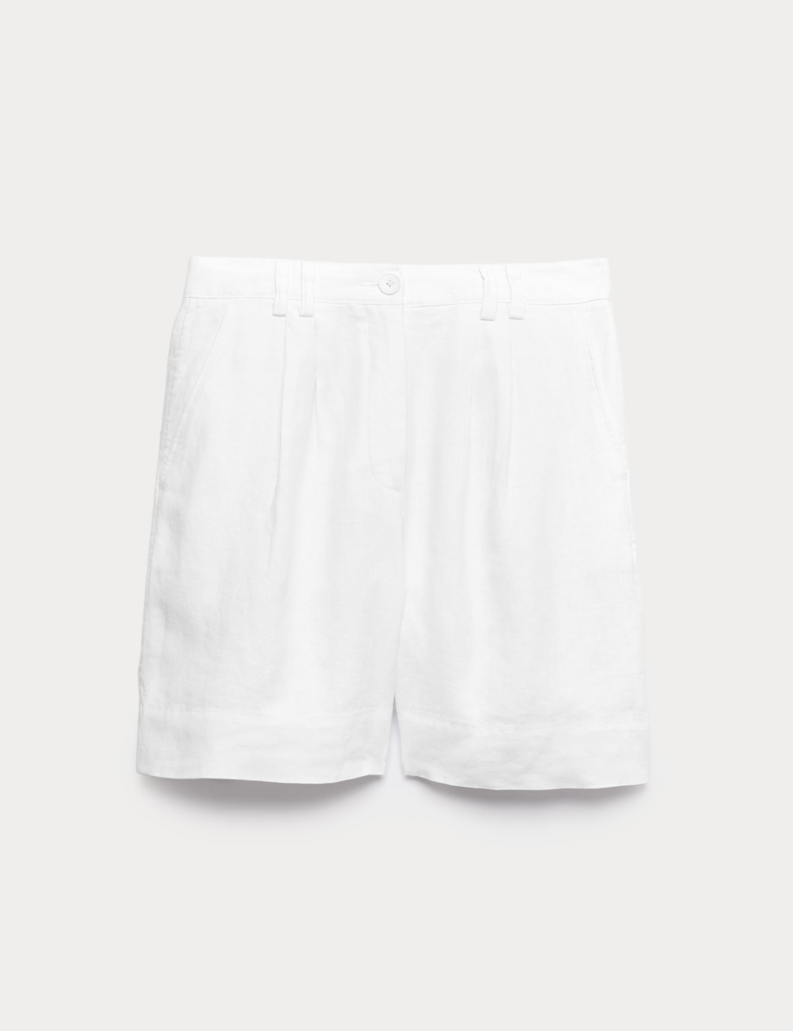 Pure Linen High Waisted Shorts 2 of 5