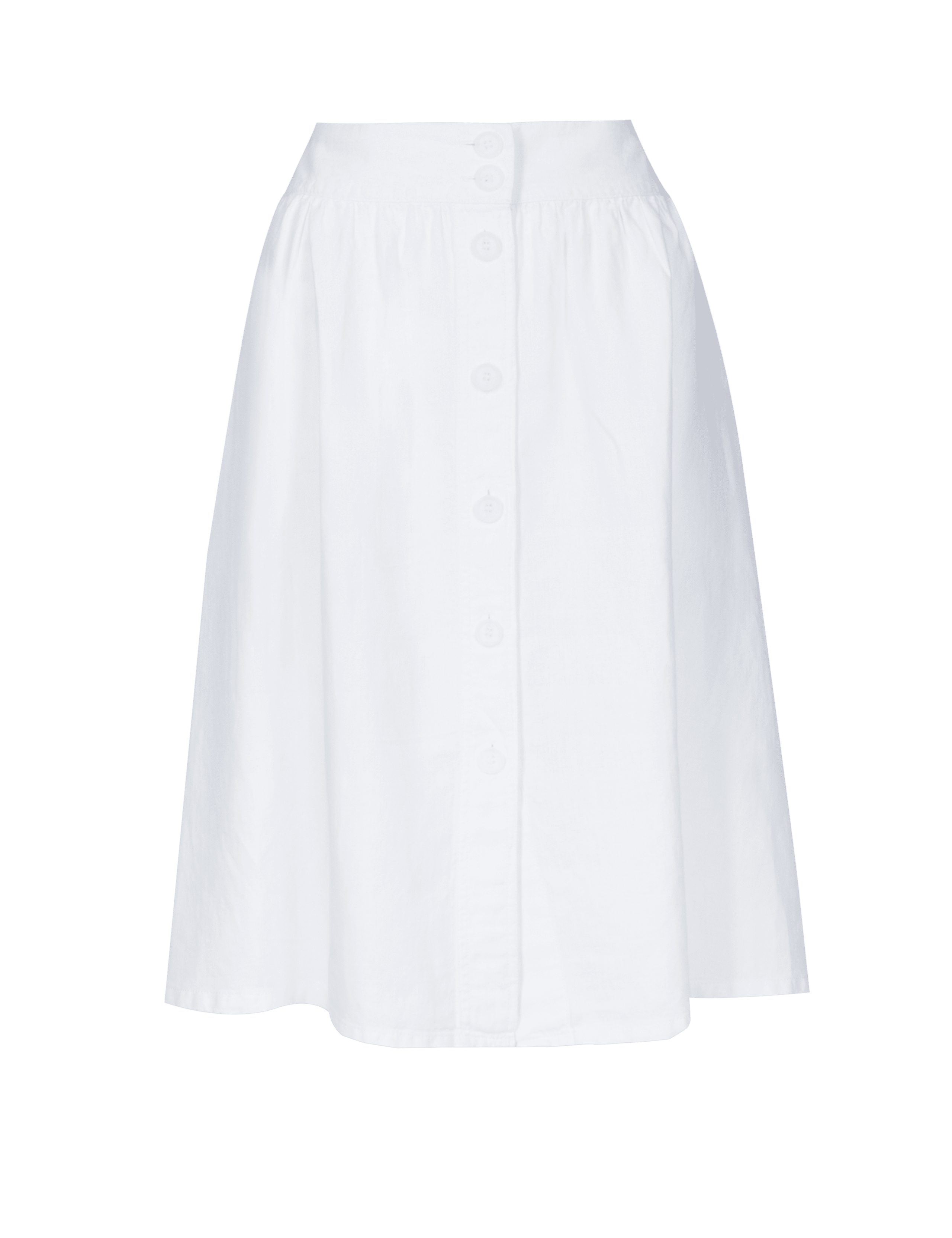 Linen Blend Herringbone A-Line Skirt 2 of 5