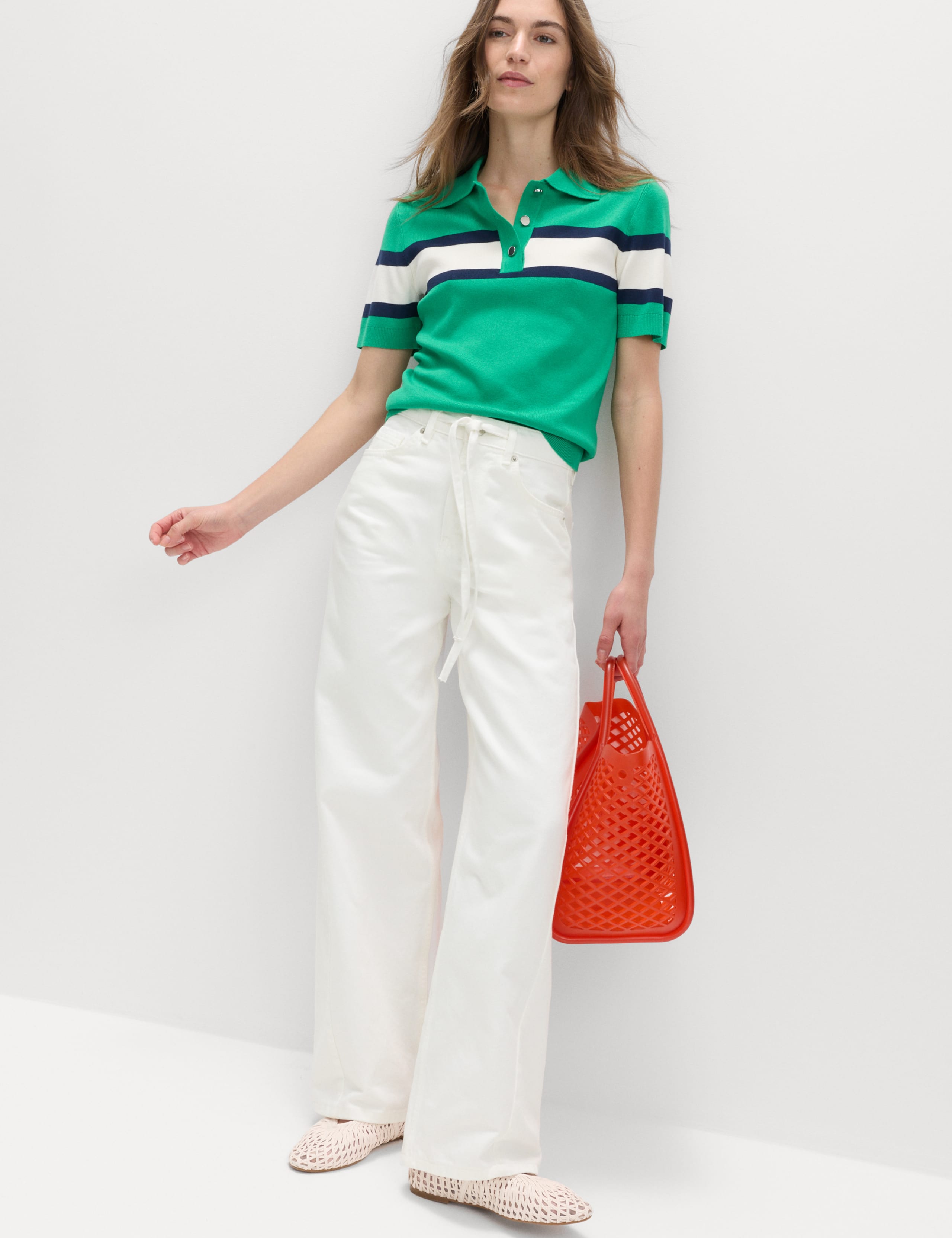 Drawstring Wide Leg Jeans 1 of 6