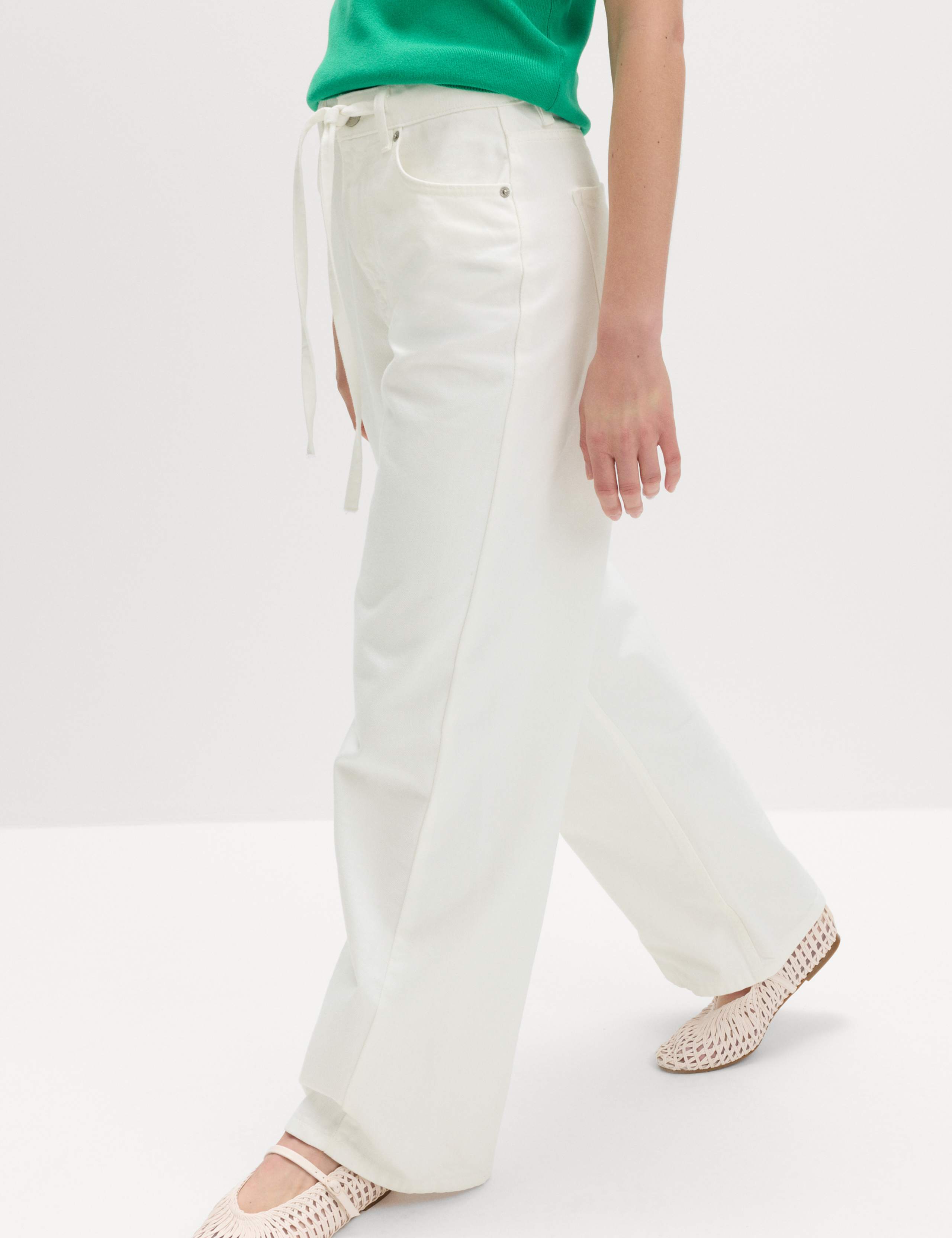 Drawstring Wide Leg Jeans 6 of 6