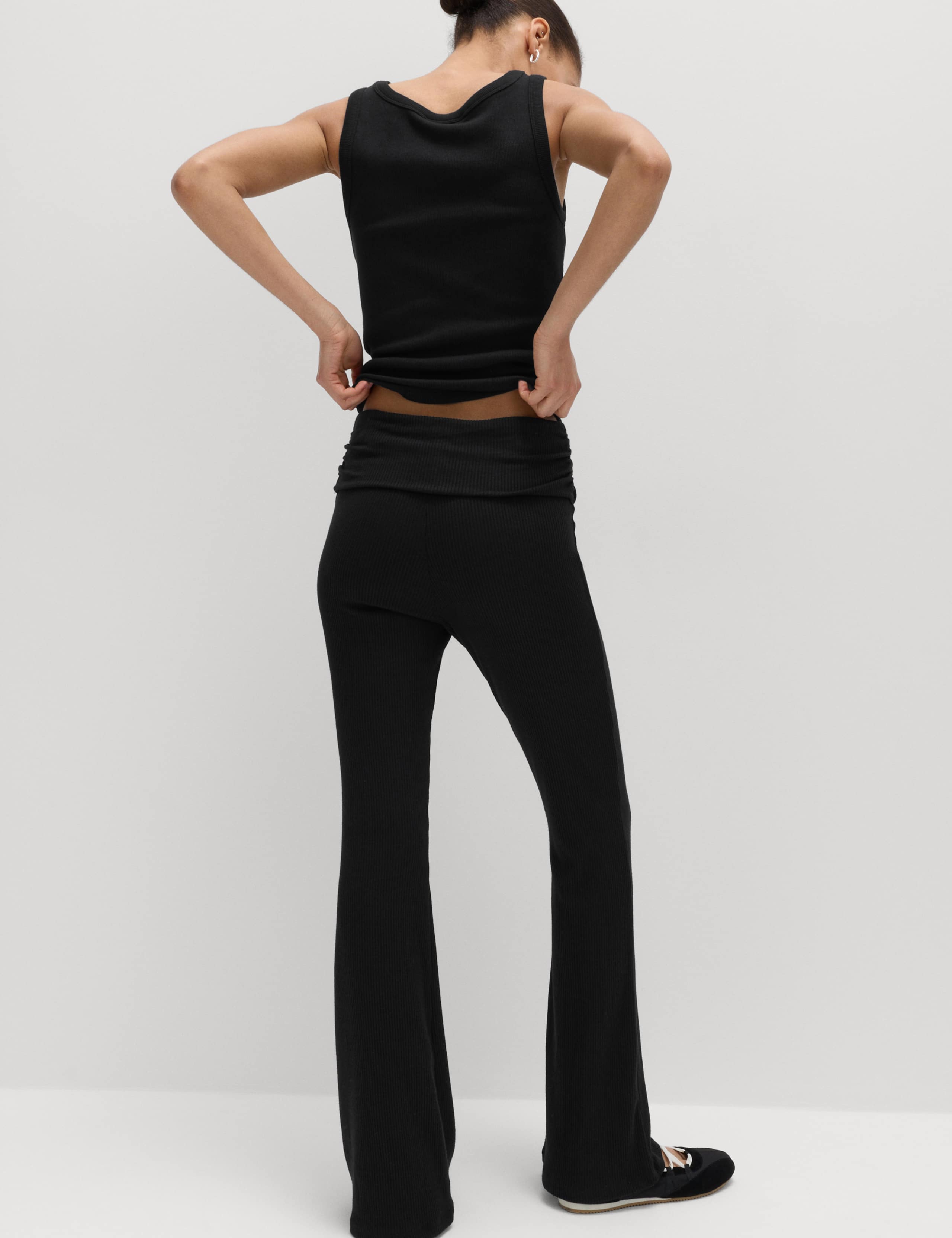 Ribbed Fold Over Kickflare Leggings 5 of 5