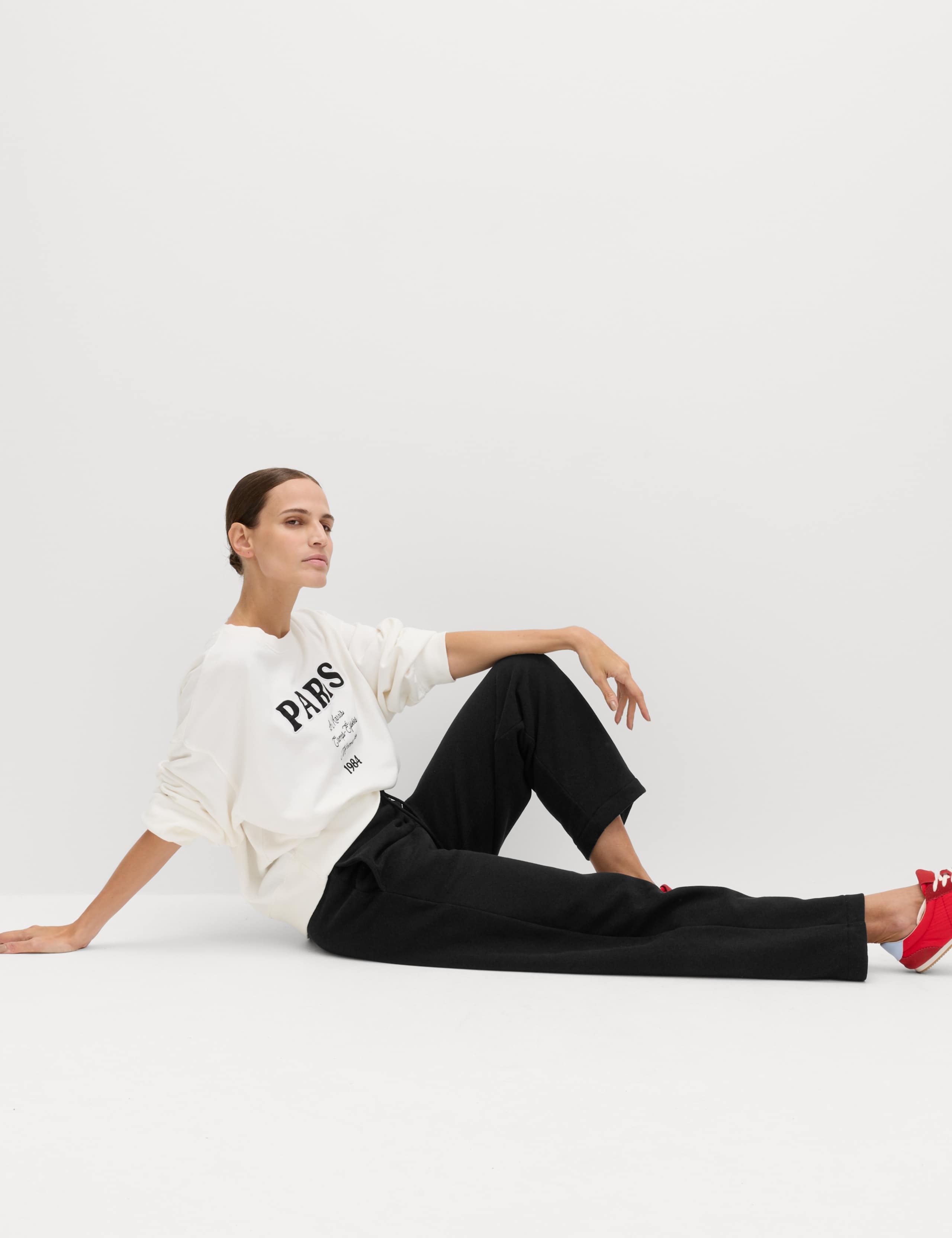 Cotton Rich Brushed Carrot Leg Joggers 1 of 7