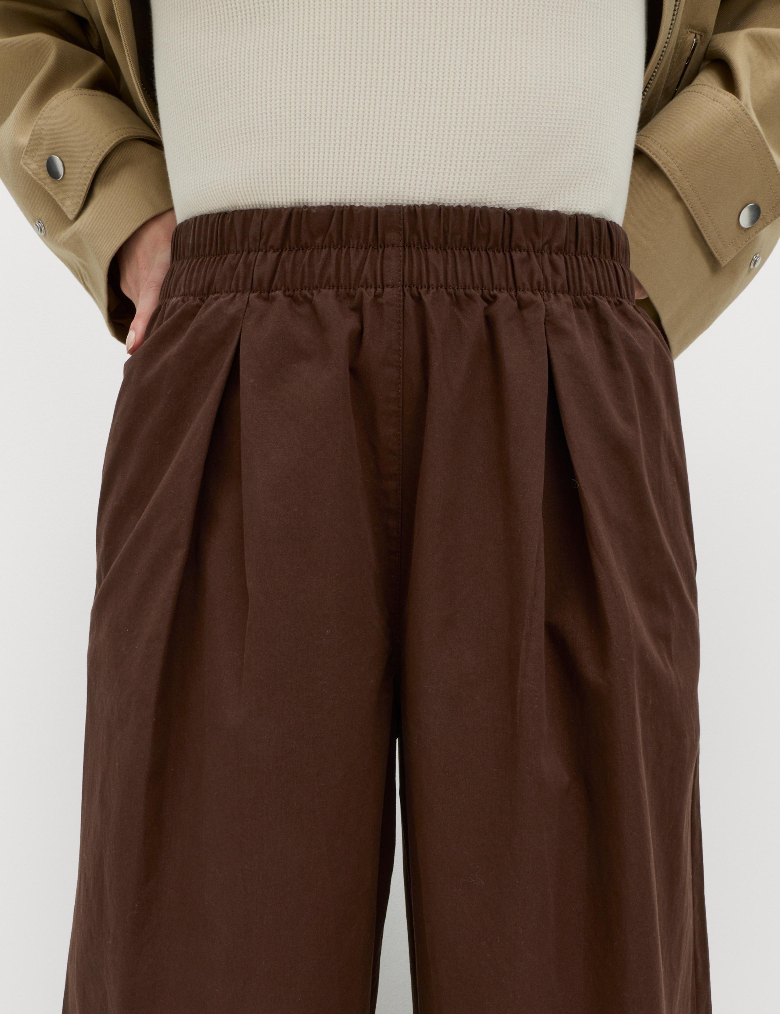 Pure Cotton Poplin Pull On Super Wide Leg Trousers 5 of 6