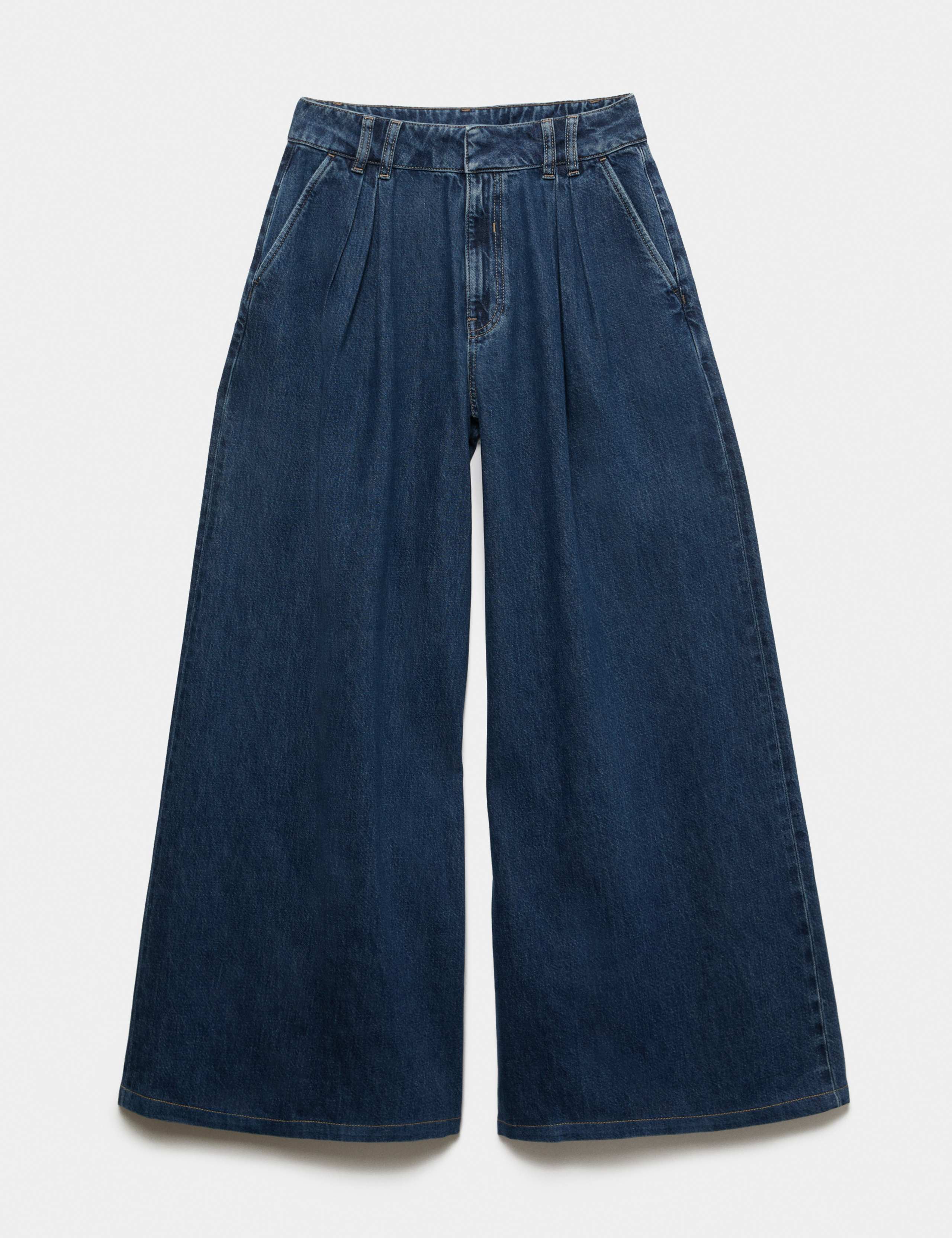 Twill Pleated Formal Wide Leg Jean 2 of 7